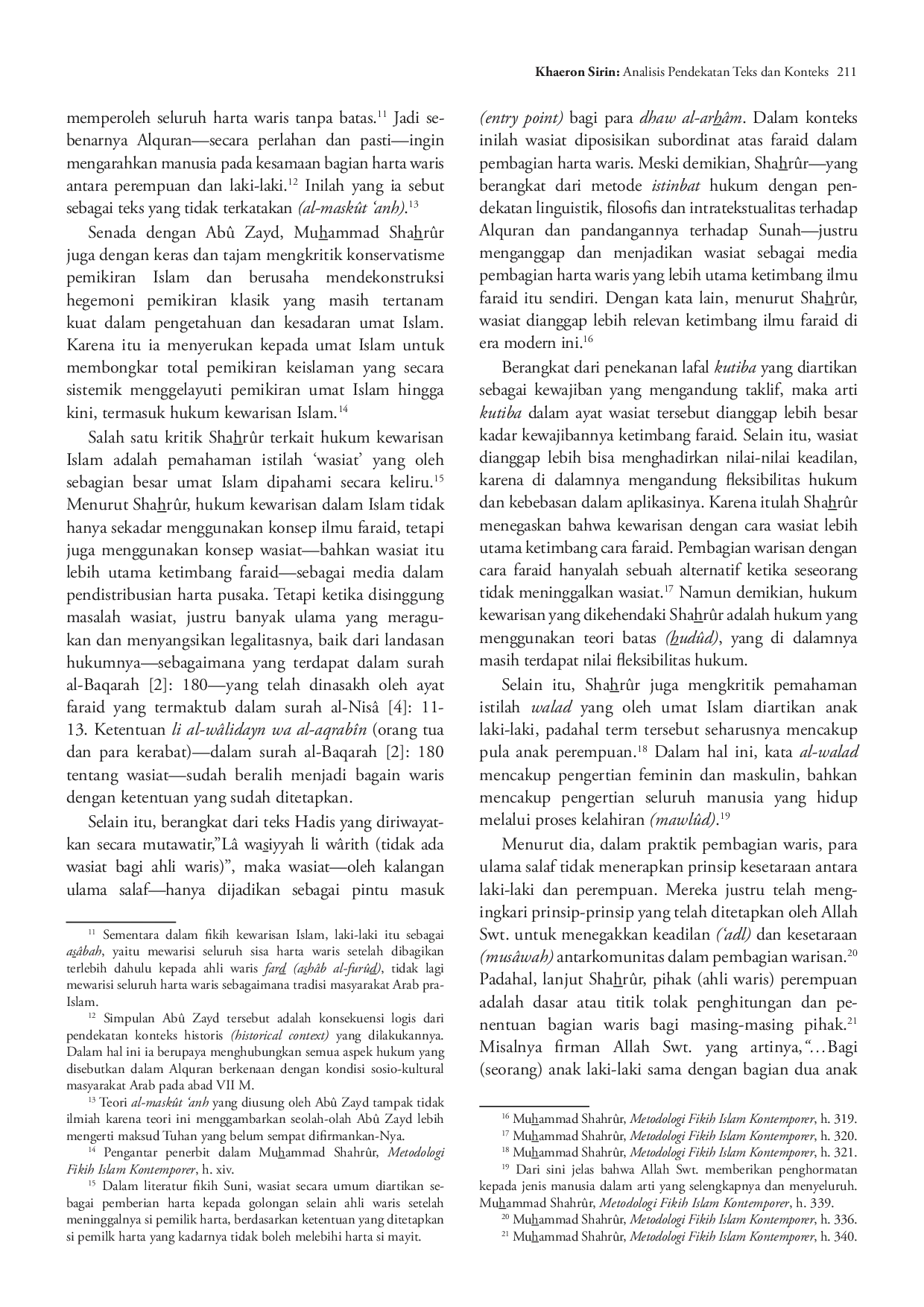 juris Analisis Pendekatan Teks dan Konteks dalam Penentuan Pembagian Waris Islam