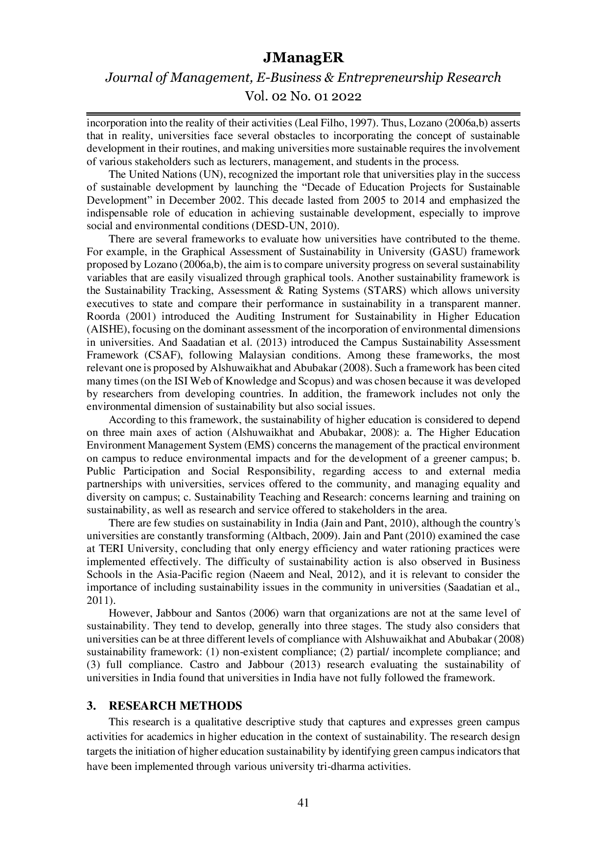 JURIS Capturing The Readiness of Atma Jaya Makassar University Toward Sustainable Campus