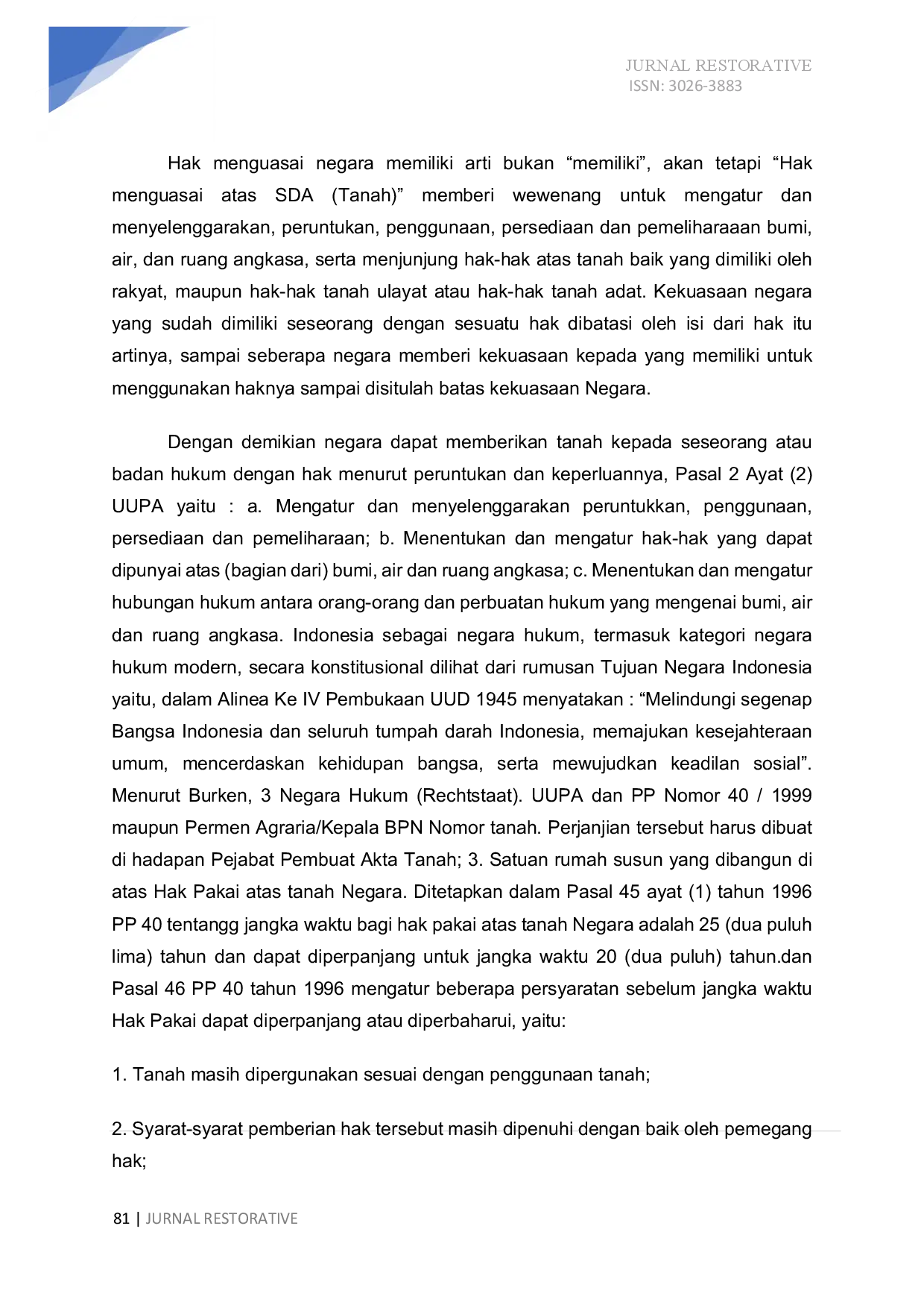 juris Aspek Hukum dan Sosial Dalam Peraturan Agraria Indonesia Dengan Pendekatan Literatur