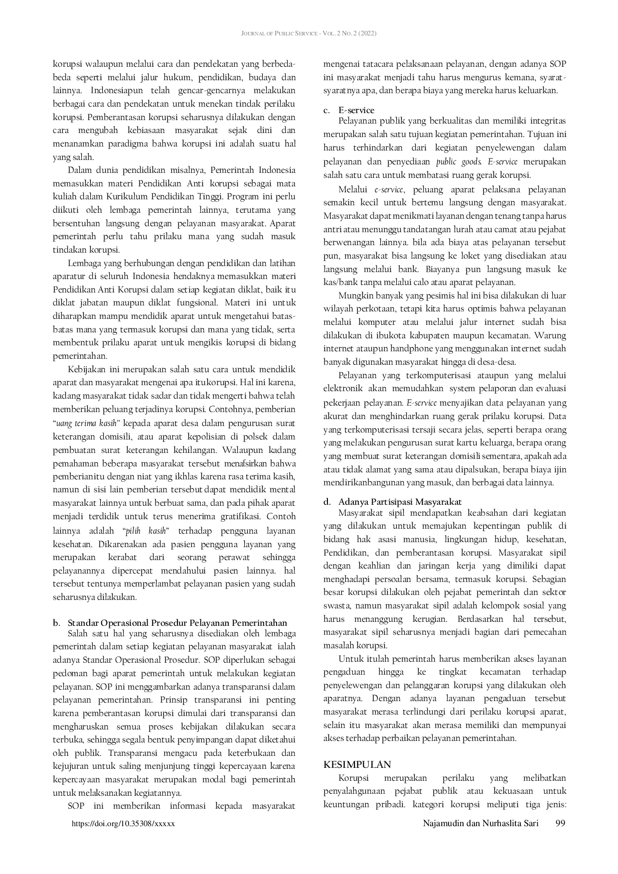 JURIS Pencegahan Perilaku Korupsi Pada Birokrasi Pemerintahan