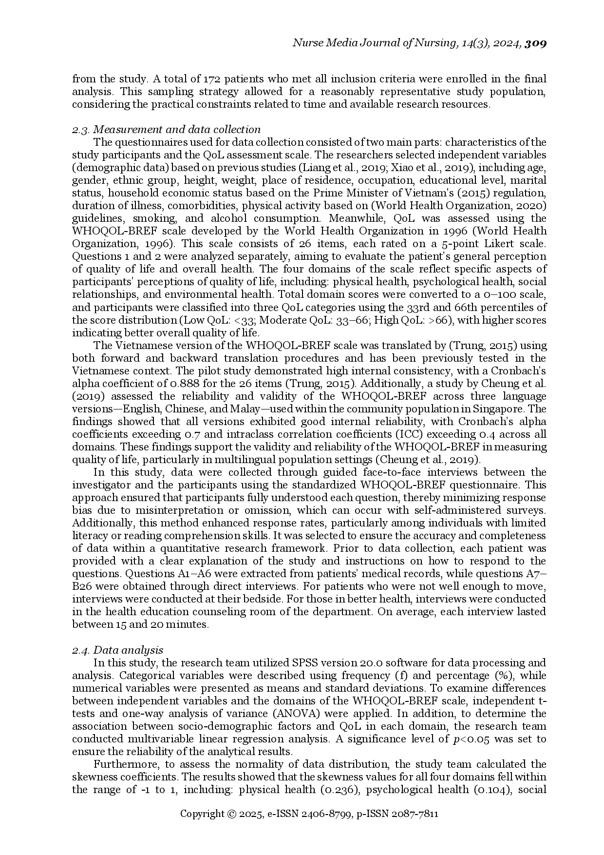 juris Factors Affecting the Quality of Life in Hypertensive Patients A Cross Sectional Study in Hue Vietnam