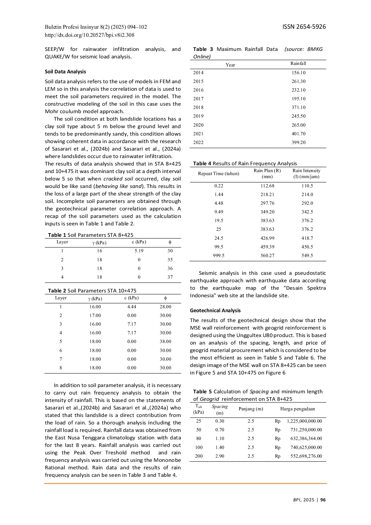 JURIS Comparative Performance of MSE Cantilever and Anchored Walls under Rainfall Infiltration and Seismic Loading A Case Study
