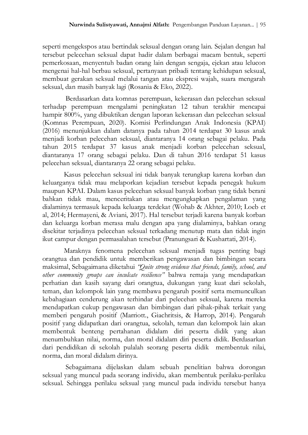 JURIS Pengembangan Panduan Layanan Informasi Pencegahan Pelecehan Seksual Sebuah Pendekatan Contextual Teaching and Learning