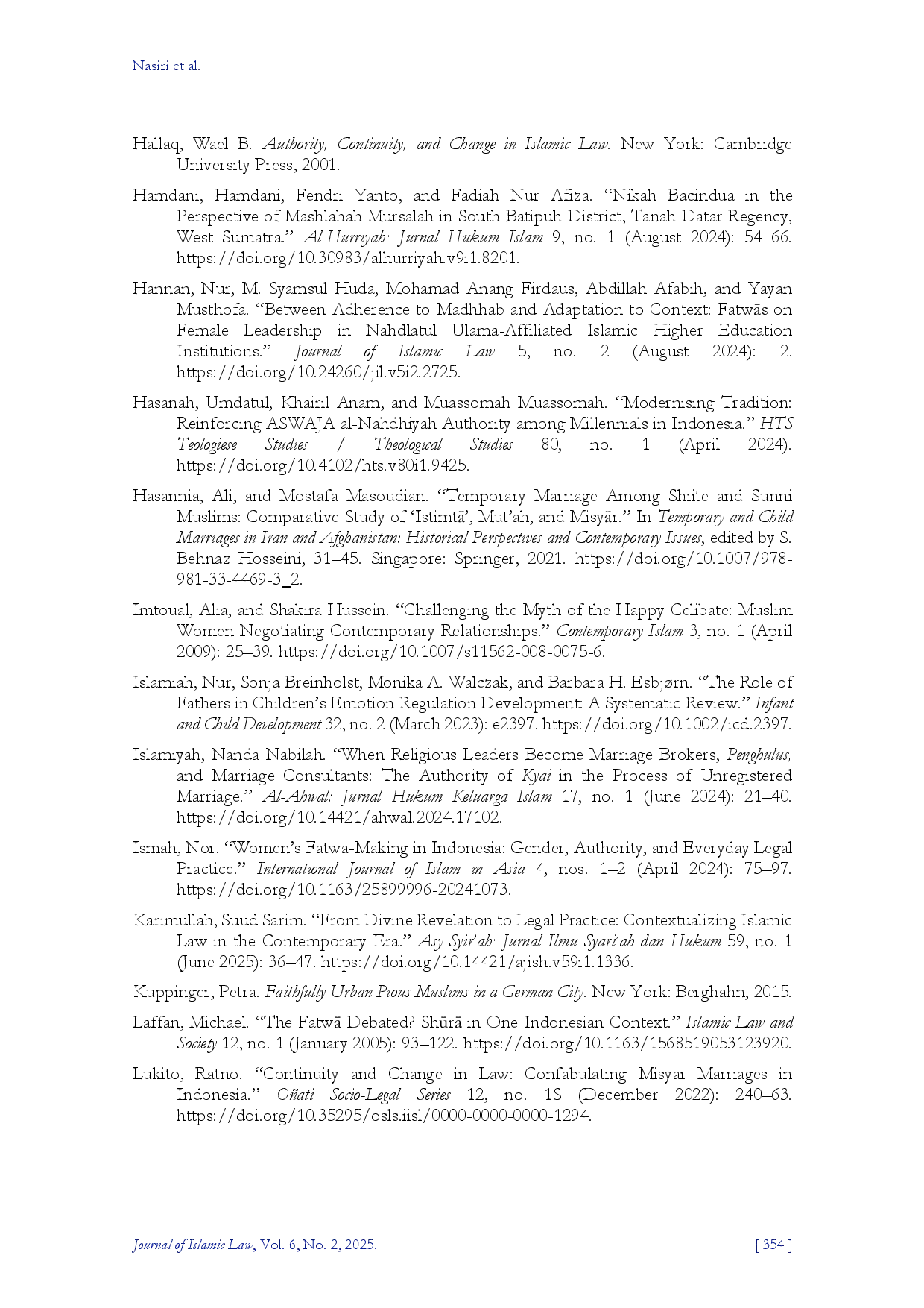 juris Continuity and Change in Islamic Law Debates Among Nahdlatul Ulama Scholars on MisyAr Marriage and Its Legal Dynamics in East Java