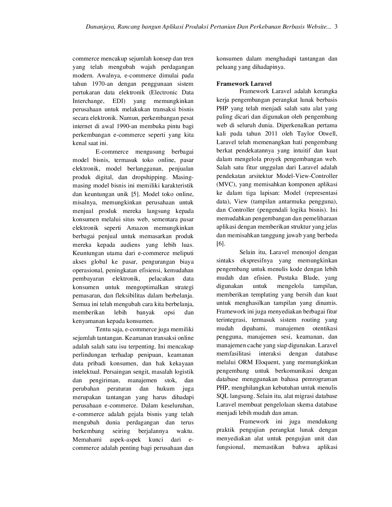 JURIS Rancang Bangun Aplikasi Produksi Pertanian Perkebunan Berbasis Website Dengan Menggunakan Framework Laravel