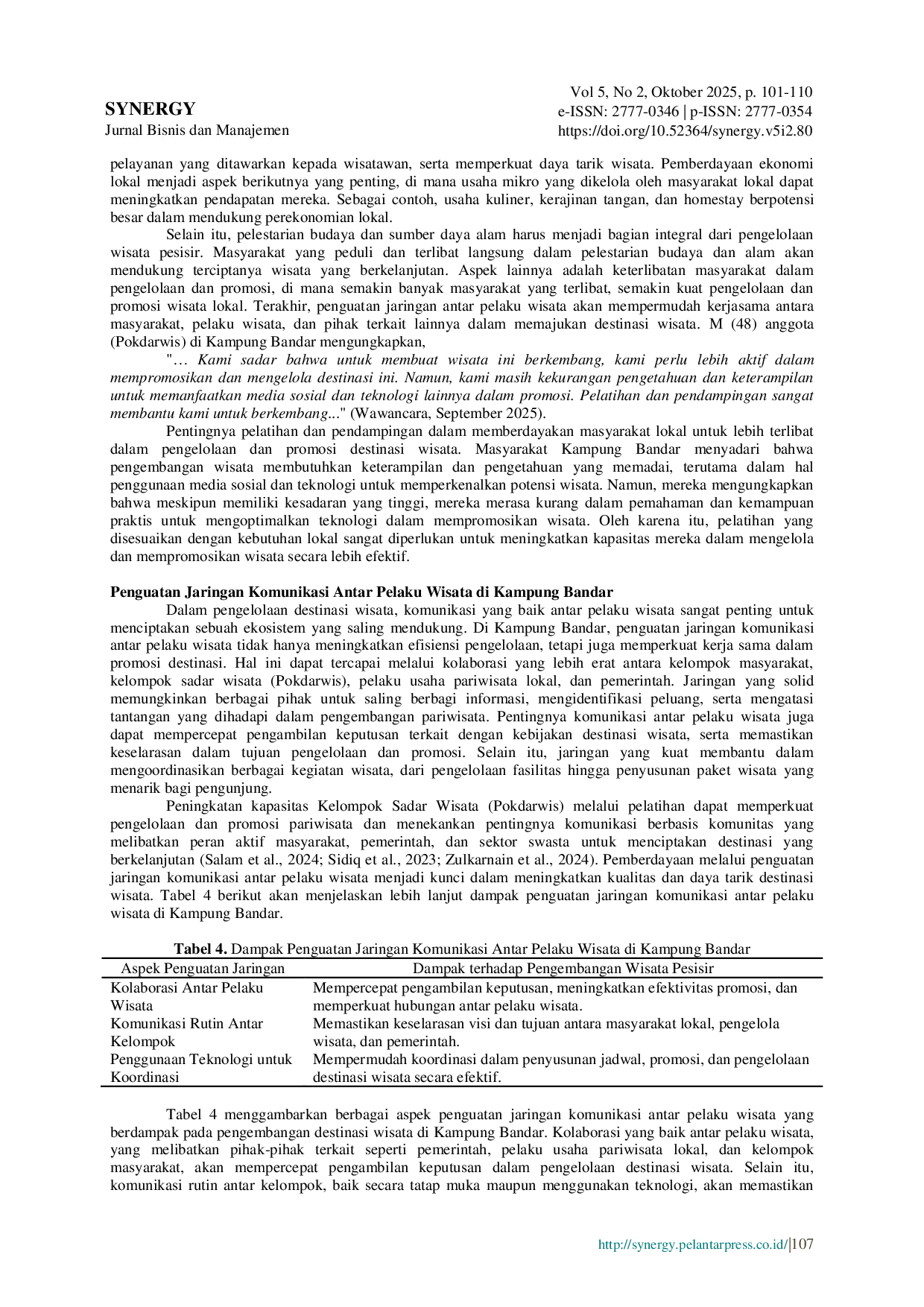 JURIS Pemberdayaan Masyarakat Melalui Pesan Komunikasi Berbasis Sosial Ekonomi dan Budaya untuk Pengembangan Wisata Pesisir di Kampung Bandar Pekanbaru