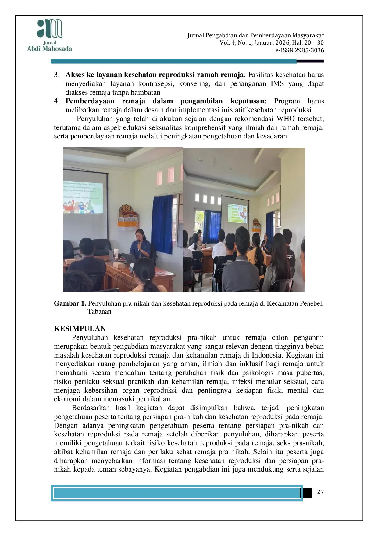 JURIS Strategi Penyuluhan Pra Nikah Berbasis Komunitas Membangun Generasi Remaja Sadar Kesehatan Reproduksi