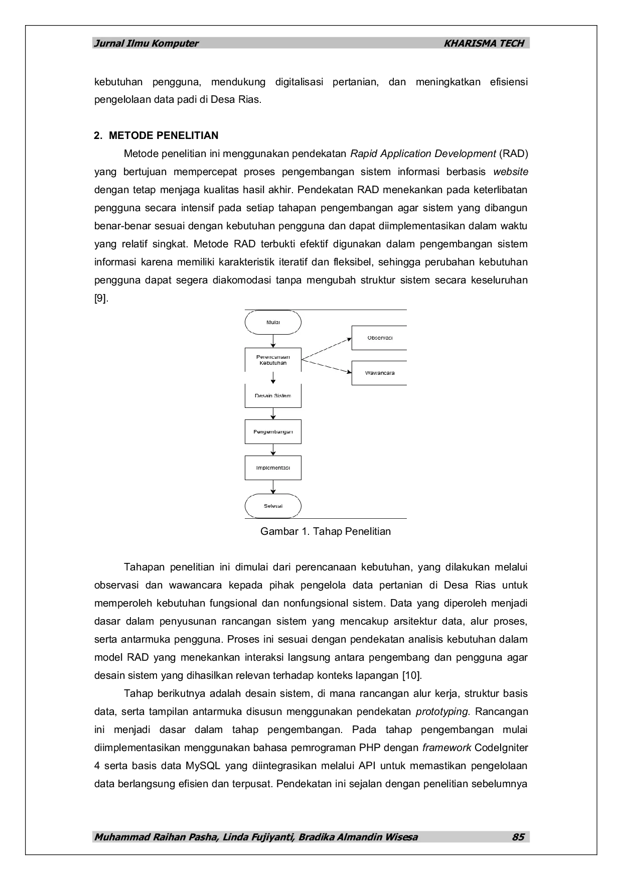 JURIS Pengembangan Sistem Informasi Data Padi Berbasis Website Di Desa Rias Menggunakan Rapid Application Development