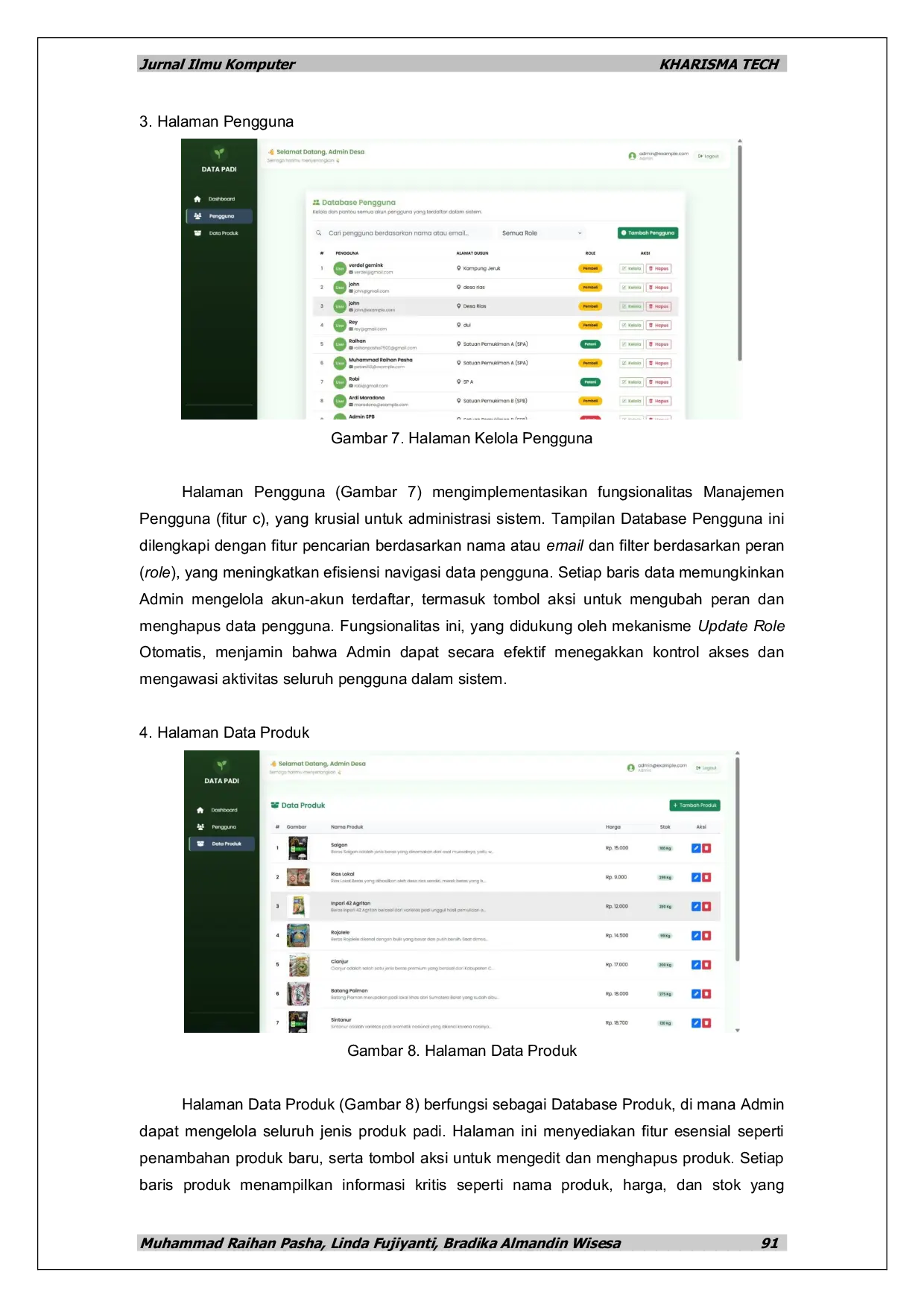JURIS Pengembangan Sistem Informasi Data Padi Berbasis Website Di Desa Rias Menggunakan Rapid Application Development