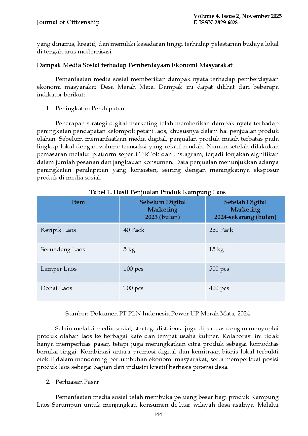 juris Peran Media Sosial dalam Pemberdayaan Masyarakat Studi Program Kampung Laos Serumpun di Desa Merah Mata