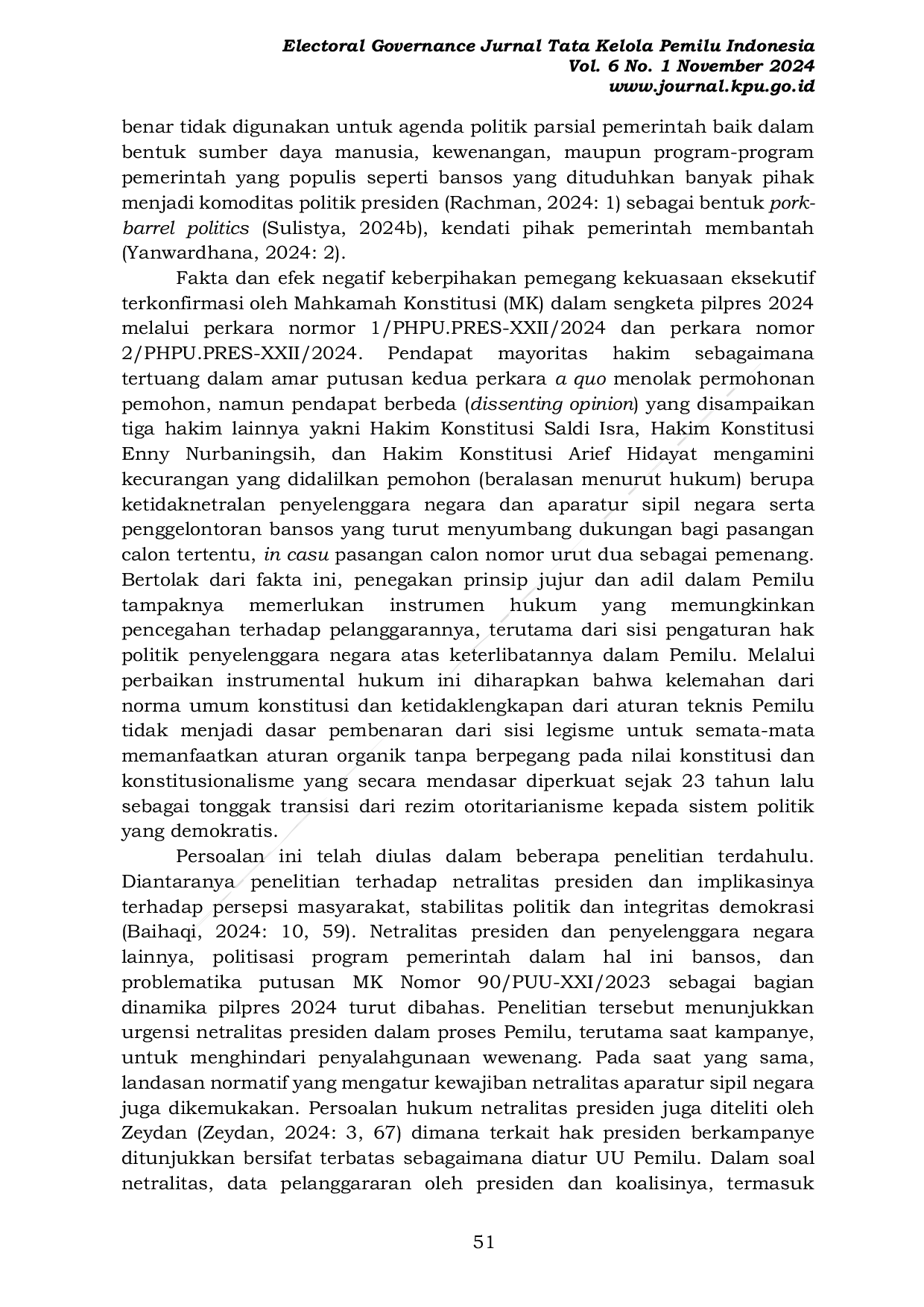 JURIS Praktik Abusive Executive Power Pada Pemilu 2024 Implikasinya Terhadap Demokrasi Indonesia Dan Upaya Memulihkannya