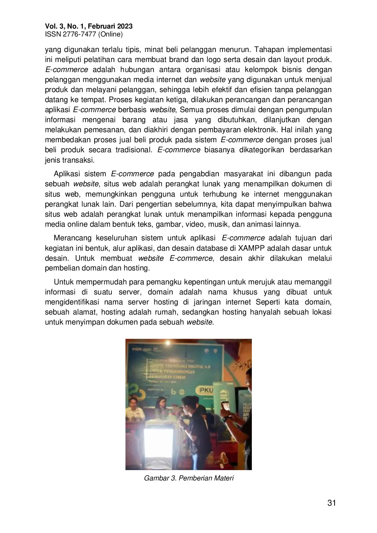 JURIS Pelatihan Pemanfaatan Media Sosial untuk Pengembangan Pemasaran UMKM Kota Baubau