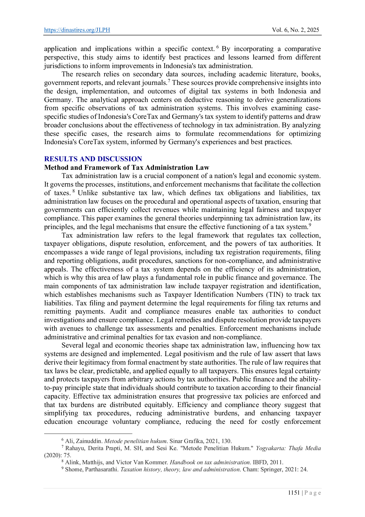 JURIS Legal Optimization of Digital Tax Administration in Indonesia Case of Coretax