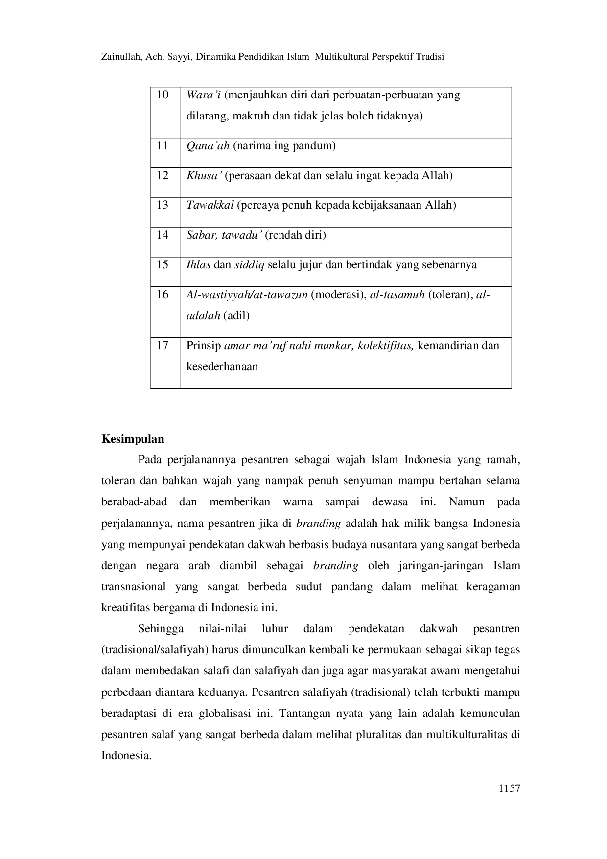 JURIS Dinamika Pendidikan Islam Multikultural Perspektif Tradisi dan Perkembangan Pesantren di Indonesia