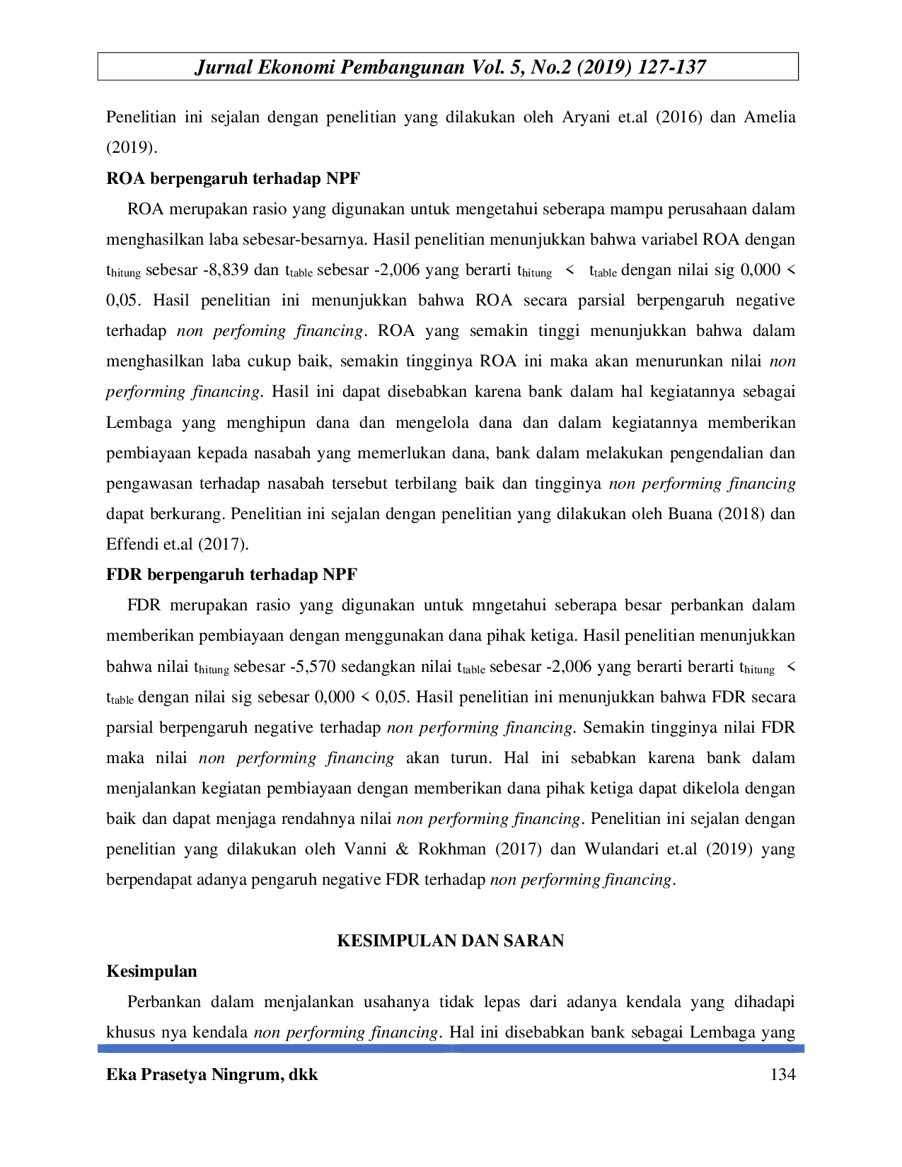 juris Non Performing Financing Pada Bank Umum Syariah Di Indonesia