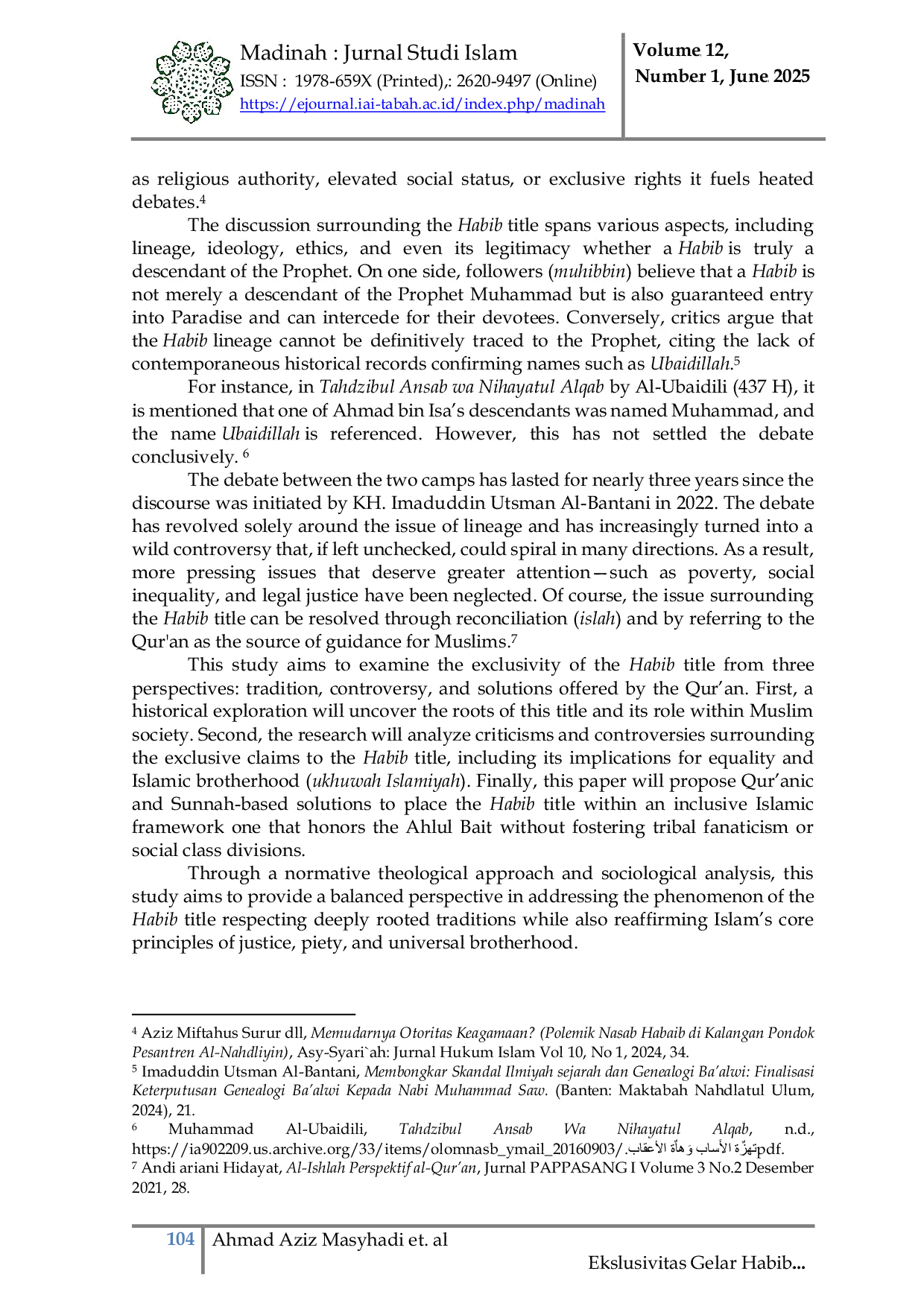 JURIS Eksklusivitas Gelar Habib Tradisi Kontroversi dan Solusi Al Qur an