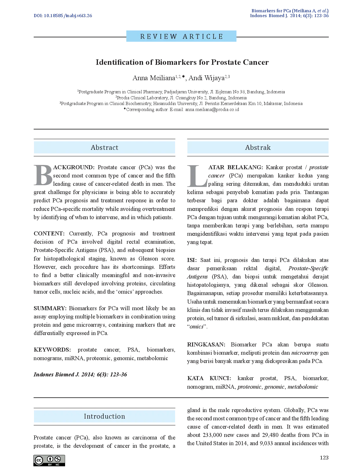 juris Identification of Biomarkers for Prostate Cancer