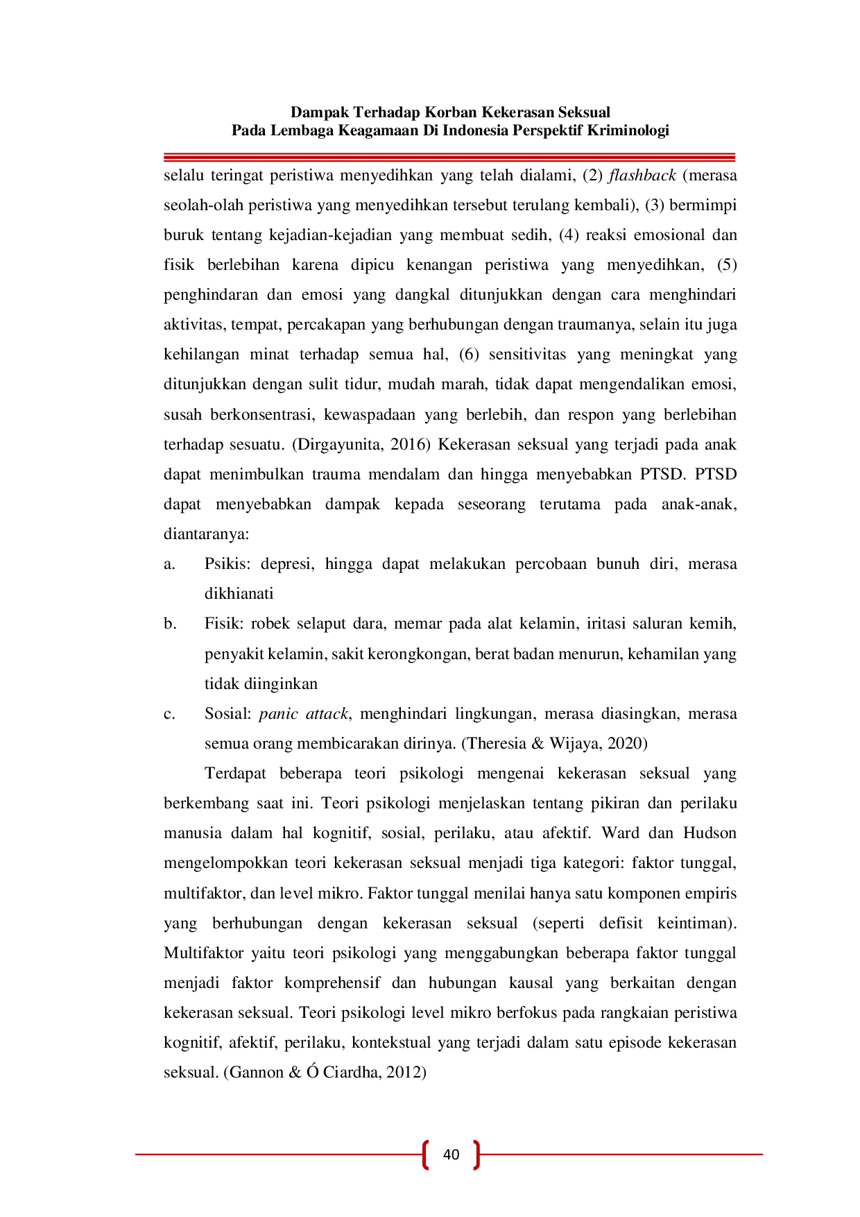 JURIS Dampak Terhadap Korban Kekerasan Seksual Pada Lembaga Keagamaan Di Indonesia Perspektif Kriminologi