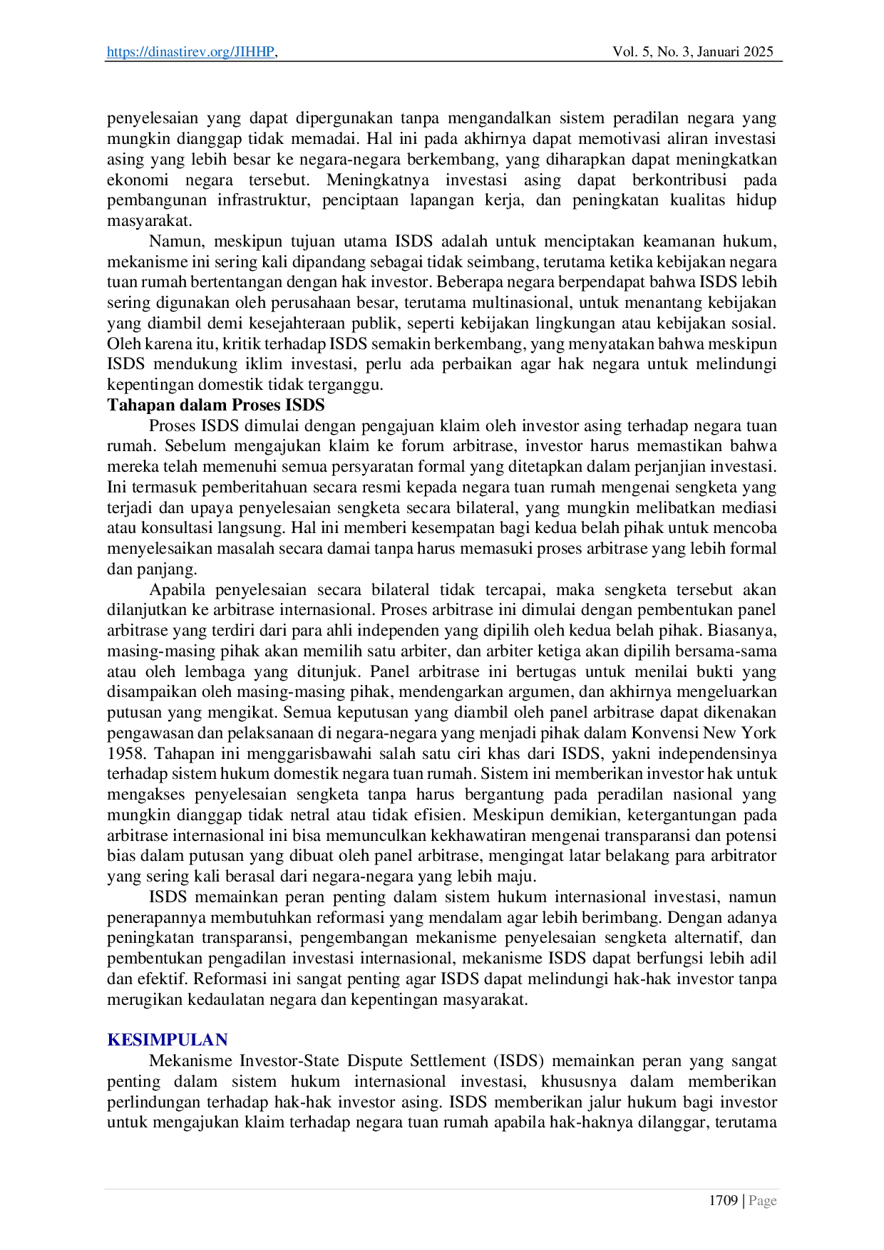 JURIS Investor State Dispute Settlement ISDS dalam Kegiatan Investasi Asing