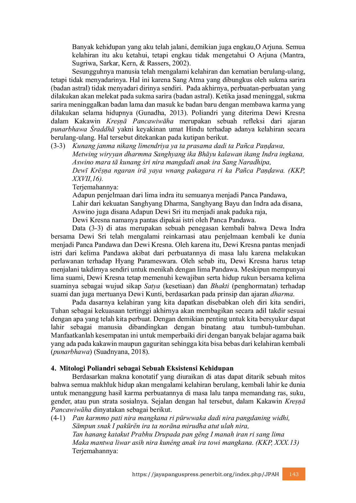 JURIS Poliandri Sebuah Refleksi Ajaran Bhakti dan oraddhA dalam Kakawin KreNA PancawiwAha