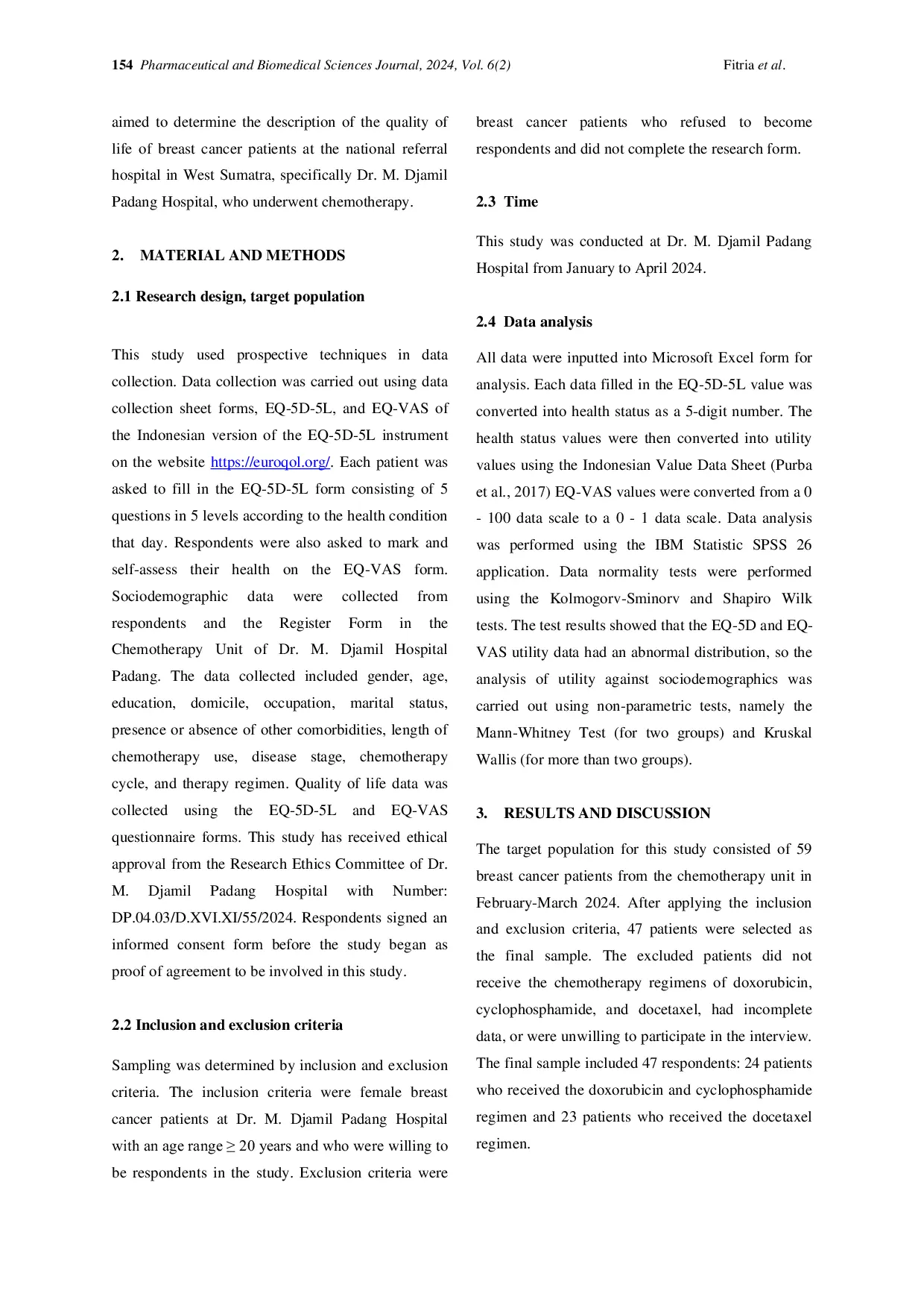 JURIS Comparative Utility of Doxorubicin Cyclophosphamide and Docetaxel in Breast Cancer Treatment in West Sumatera