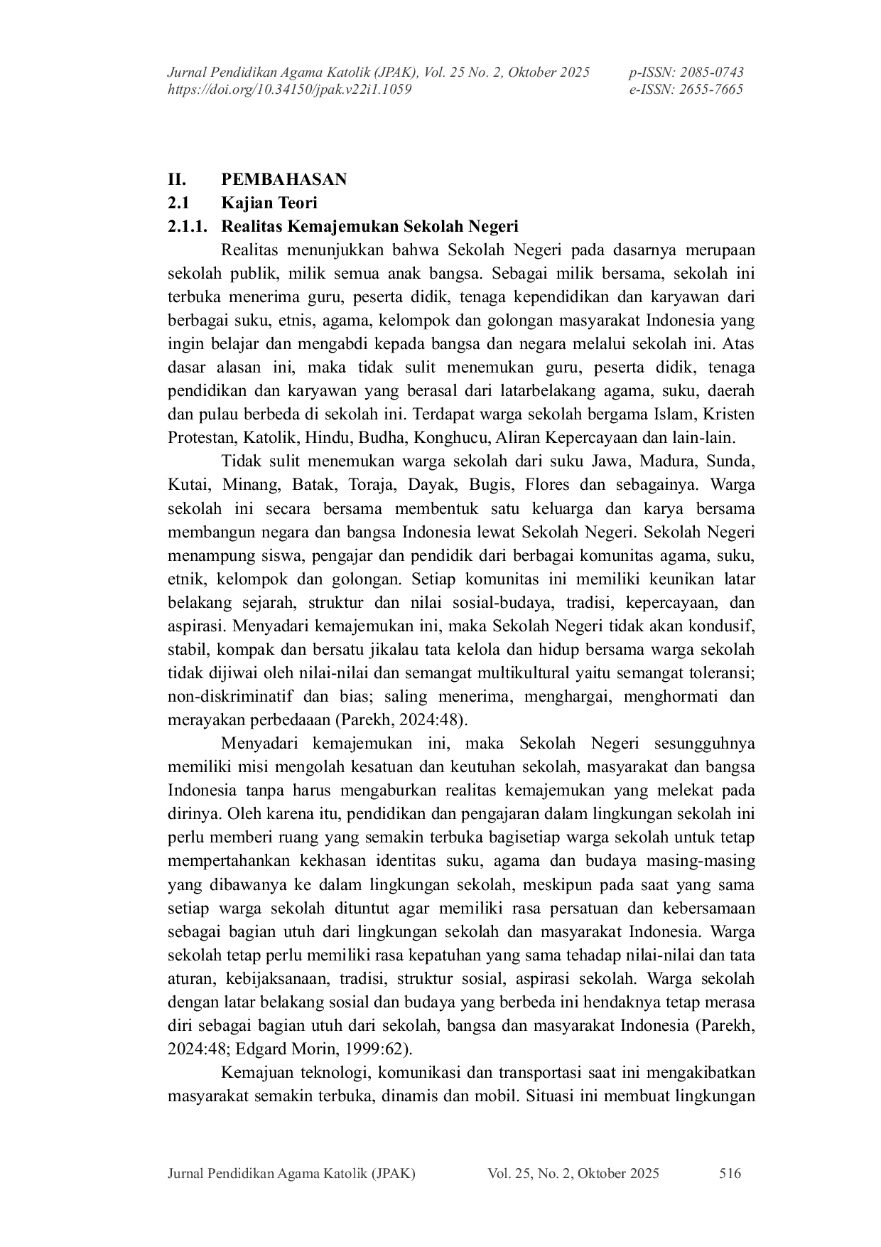 JURIS Pendidikan Budaya Multikultural Sekolah Negeri