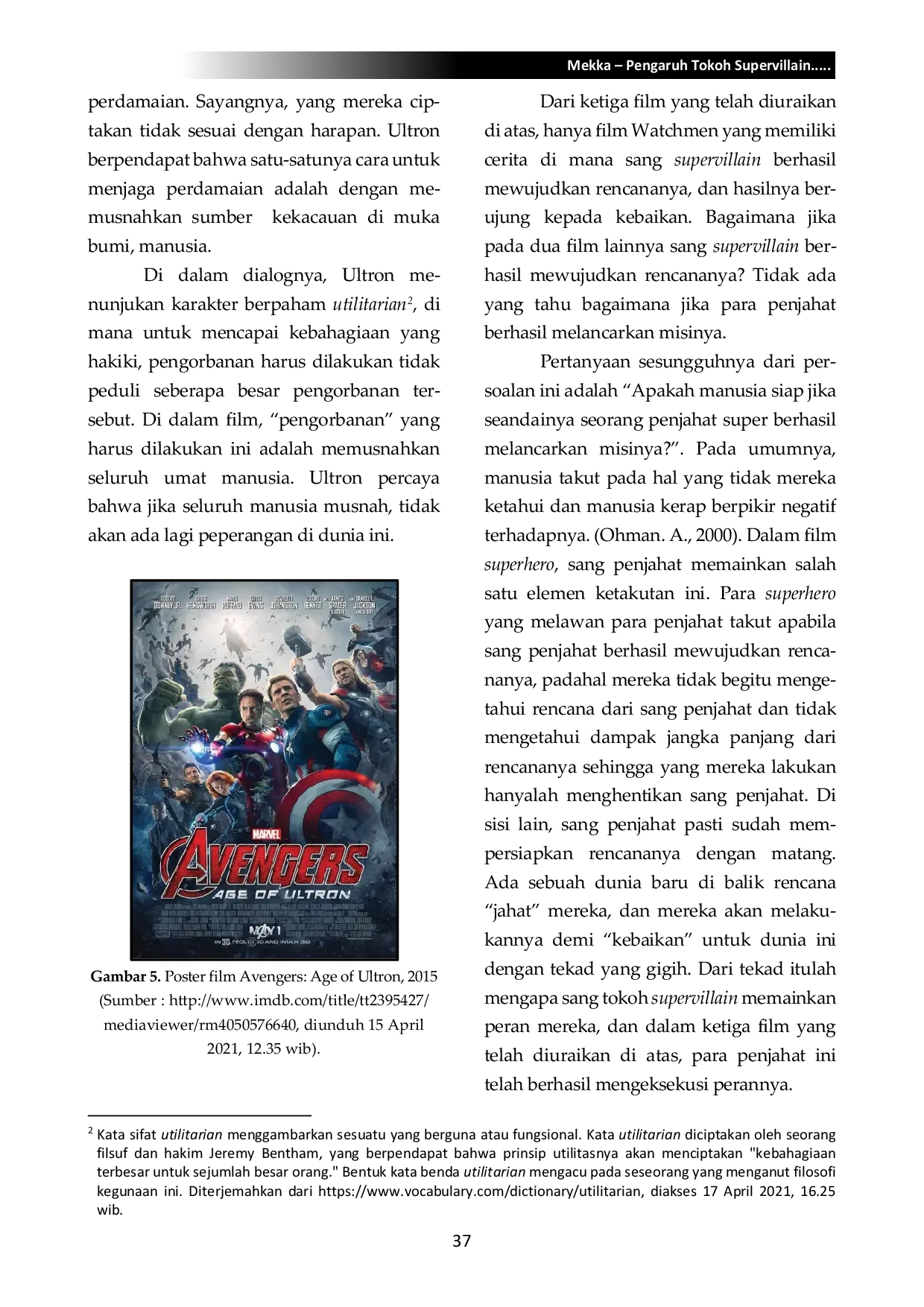 JURIS PENGARUH TOKOH SUPERVILLAIN DALAM FILM SUPERHERO