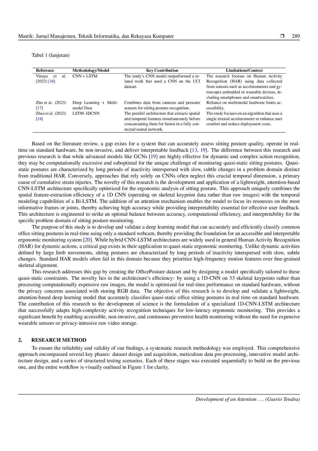 JURIS Development of an Attention Based Convolutional Neural Network Long Short Term Memory Model for Real Time Ergonomic Analysis of Sitting Posture