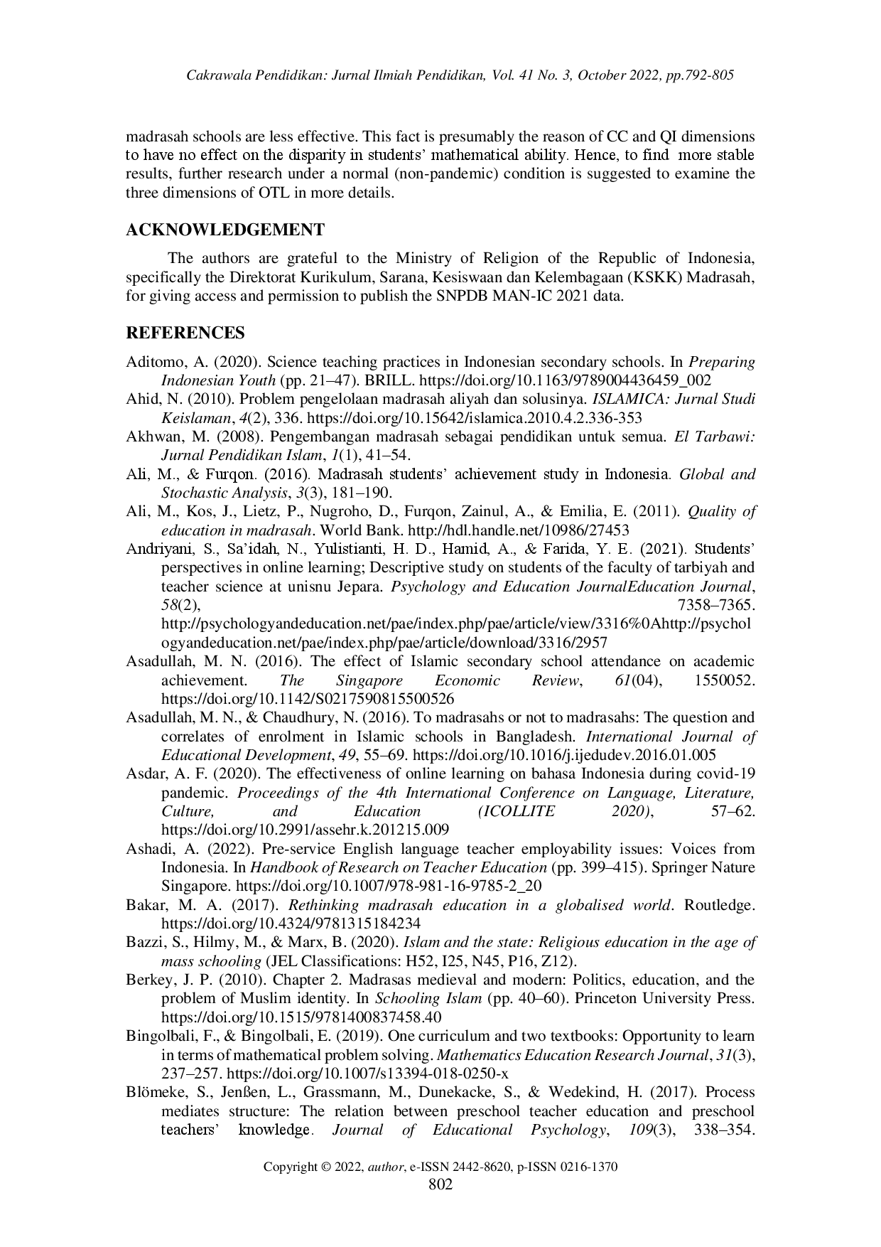 juris Does opportunity to learn explain the math score gap between madrasah and non madrasah students in Indonesia