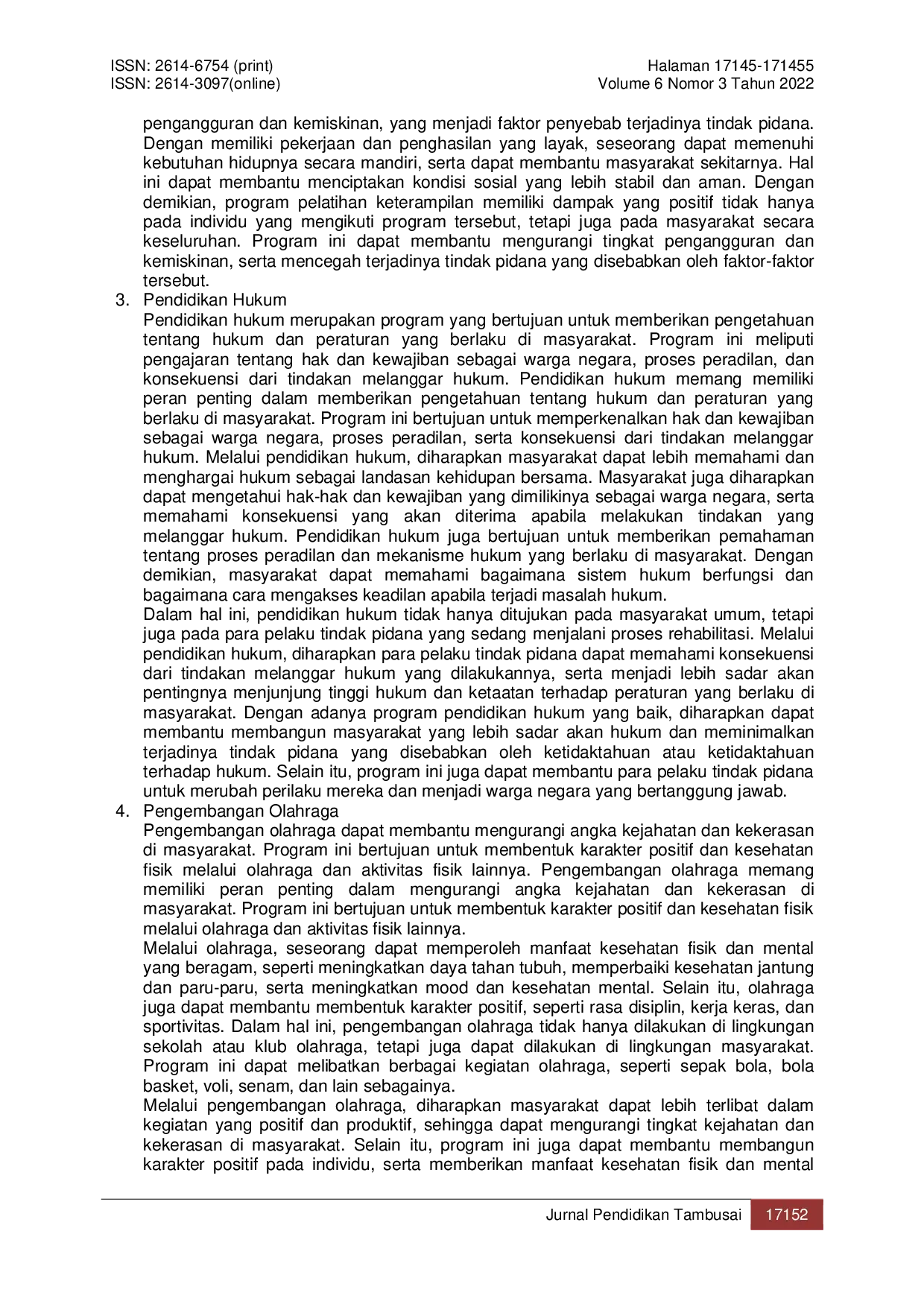 JURIS Peran Pendidikan dalam Penguatan Kriminologi Hukum Strategi Pencegahan dan Rehabilitasi Tindak Pidana