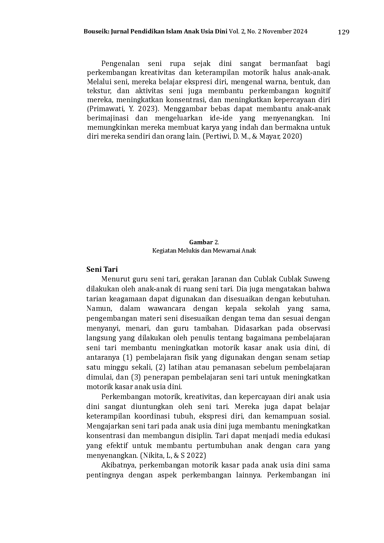 juris Implementasi Stimulasi Seni Pada Kurikulum Merdeka Di Tk Aba An Nur