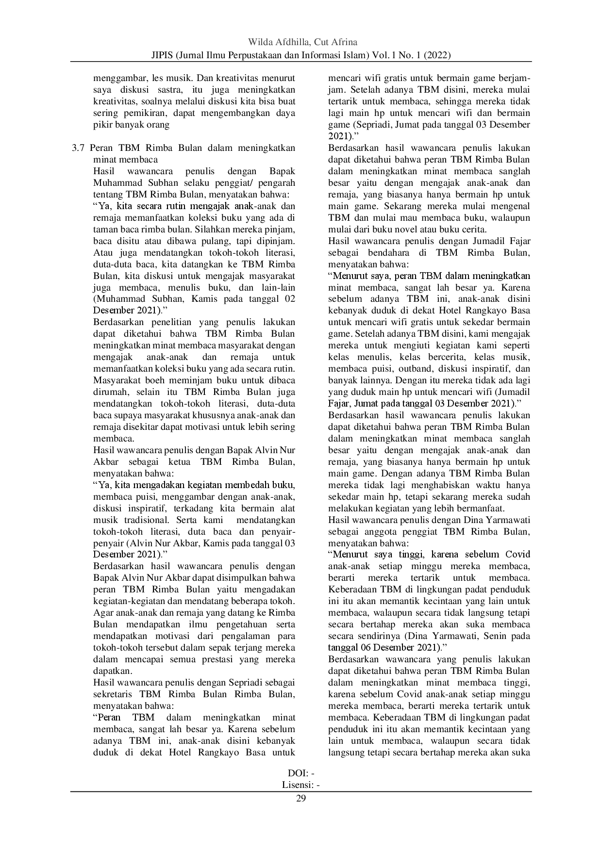 juris Kajian Kualitastif Peran Taman Baca TBM Dalam Meningkatkan Kreativitas Masyarakat Di Kota Padang Panjang