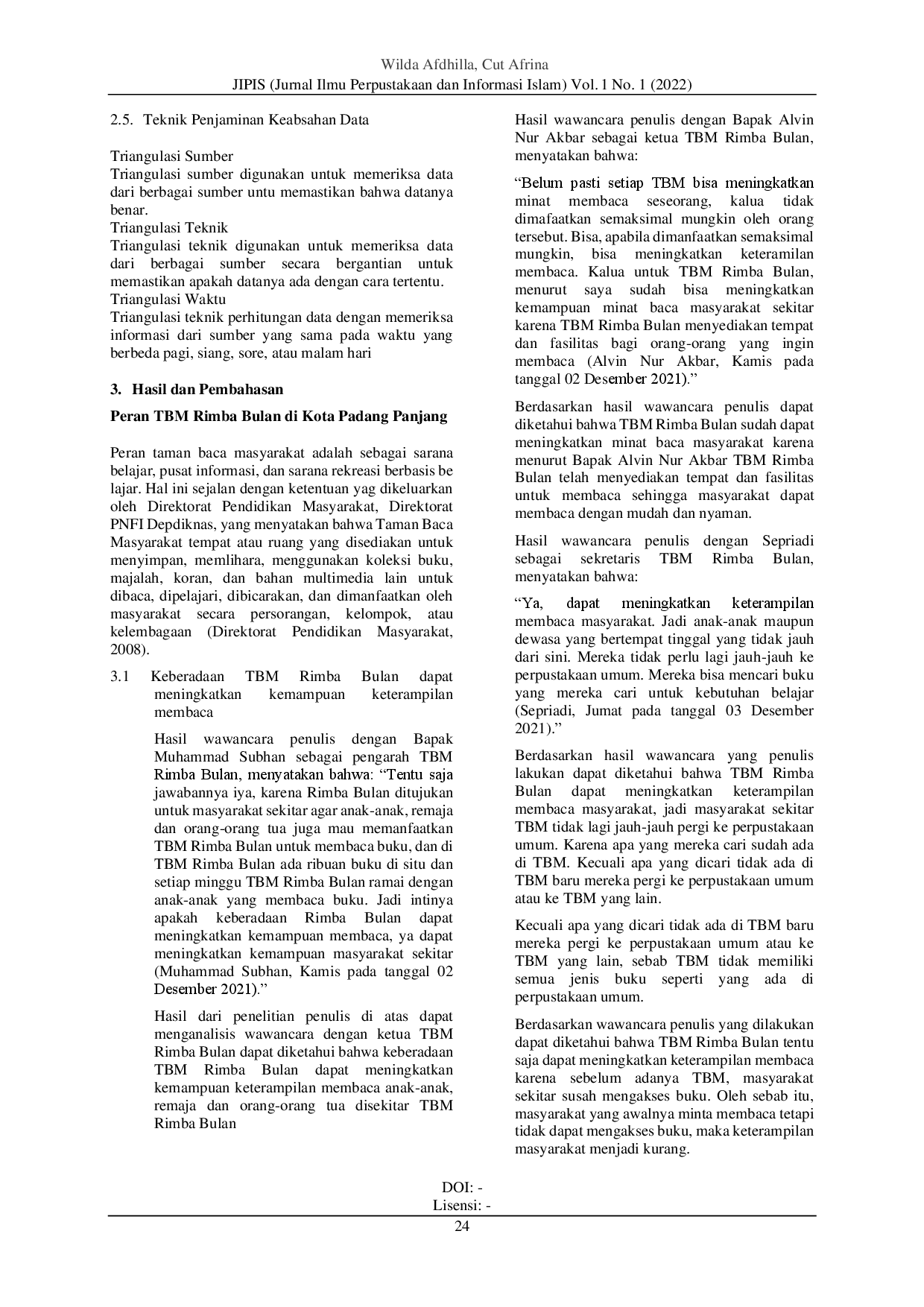 juris Kajian Kualitastif Peran Taman Baca TBM Dalam Meningkatkan Kreativitas Masyarakat Di Kota Padang Panjang