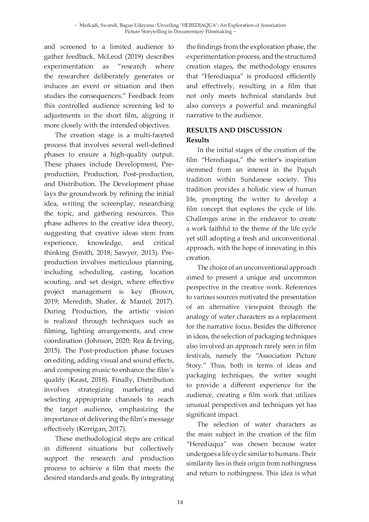 JURIS Unveiling HEREDIAQUA An Exploration of Association Picture Storytelling in Documentary Filmmaking