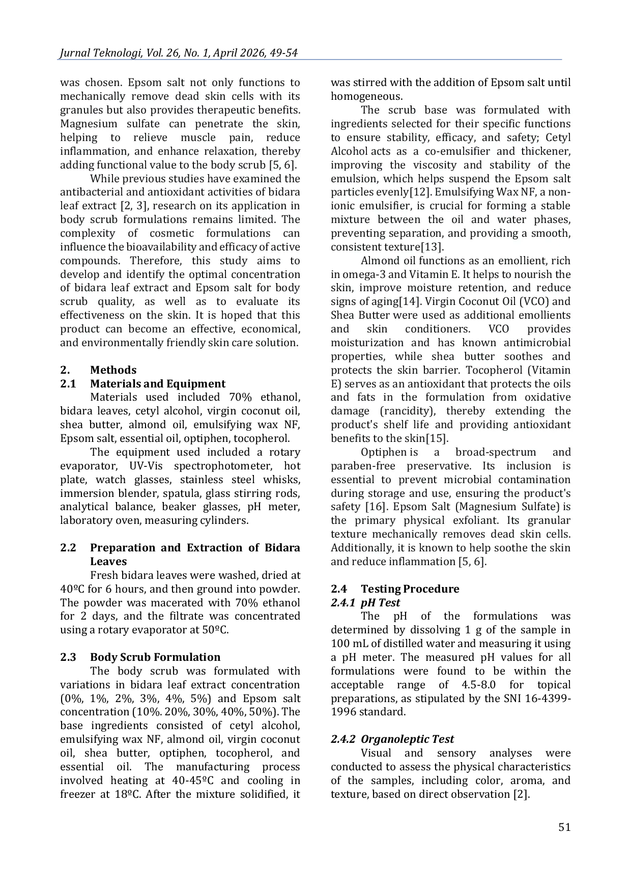 JURIS Utilization of Bidara Leaf Extract Ziziphus mauritiana Lamk as a Body Scrub For Skin Care