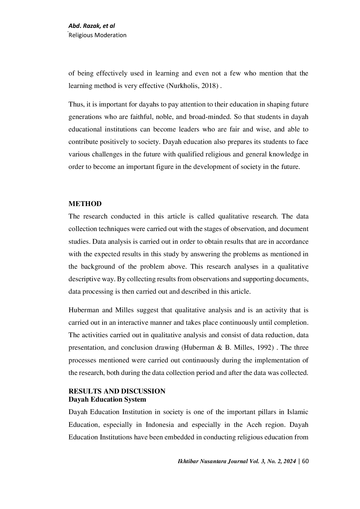 JURIS Religious Moderation Future Generations Through Dayah Education in Community Development