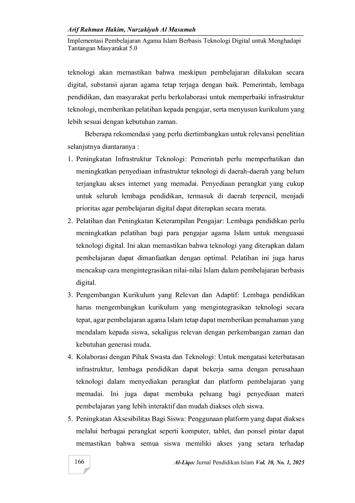 JURIS Implementasi pembelajaran agama Islam berbasis teknologi digital untuk menghadapi tantangan masyarakat 5 0