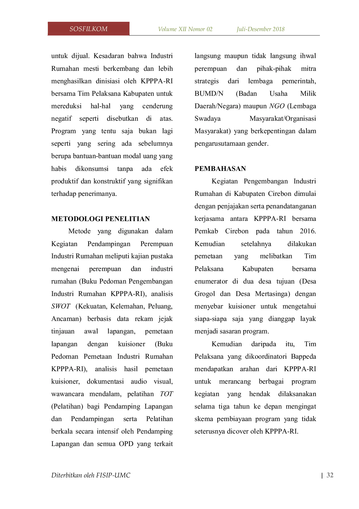 JURIS Program Pendampingan Perempuan Bagi Pegiat Industri Rumahan