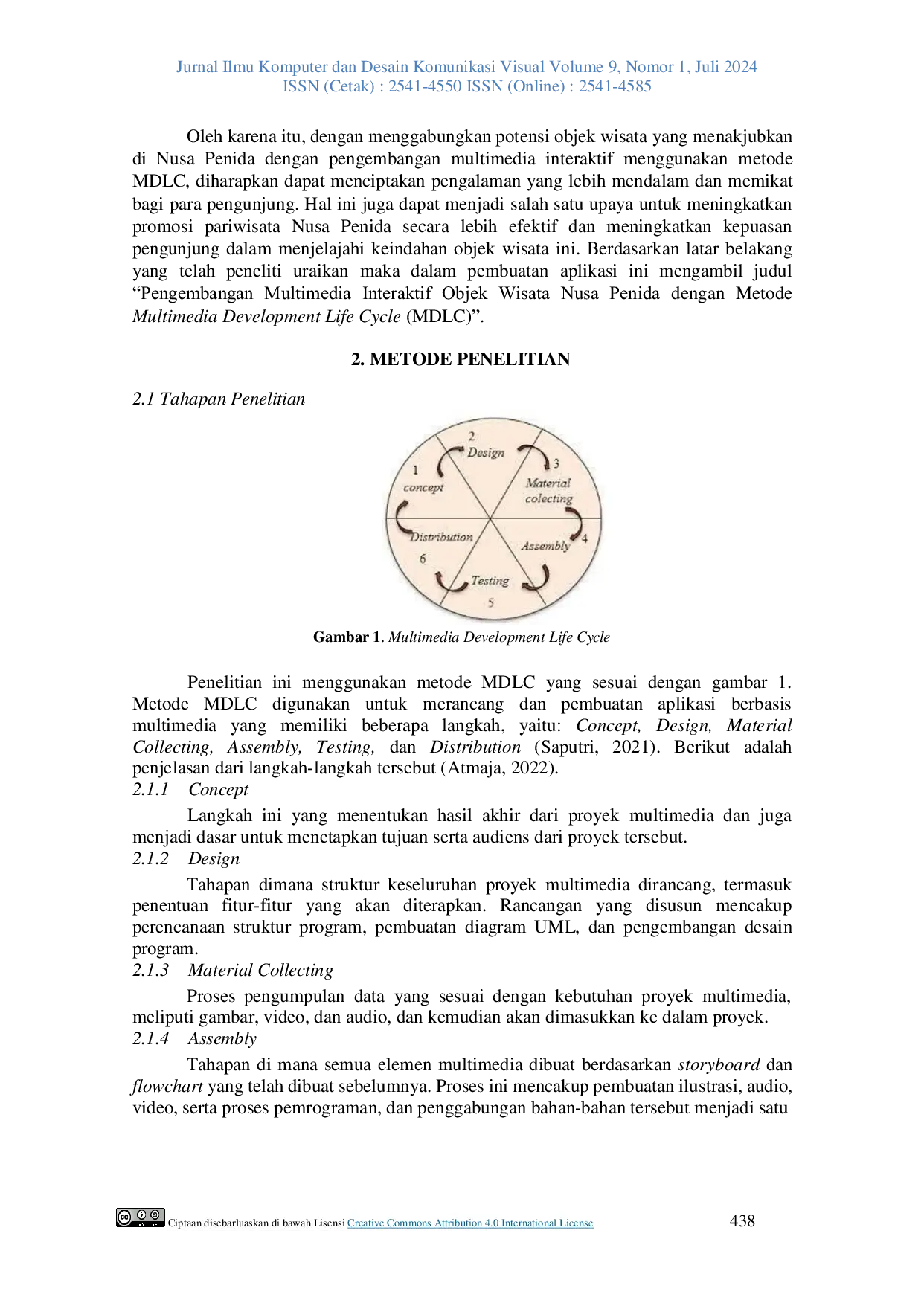 JURIS Development of Interactive Multimedia for Nusa Penida Tourism Objects Using the Multimedia Development Life Cycle MDLC Method
