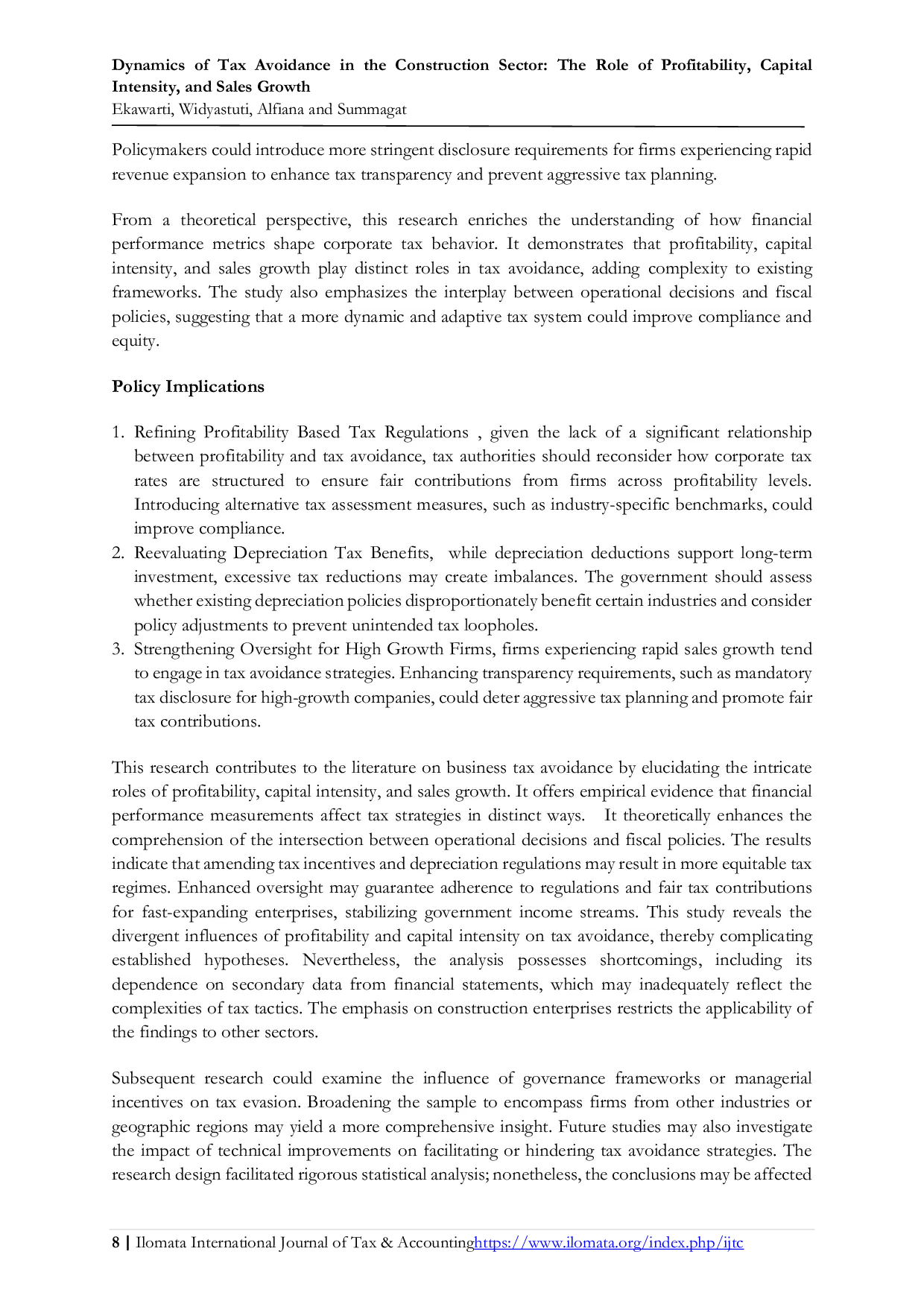 JURIS Dynamics of Tax Avoidance for the Construction Companies in Indonesia A Study Financial Factor