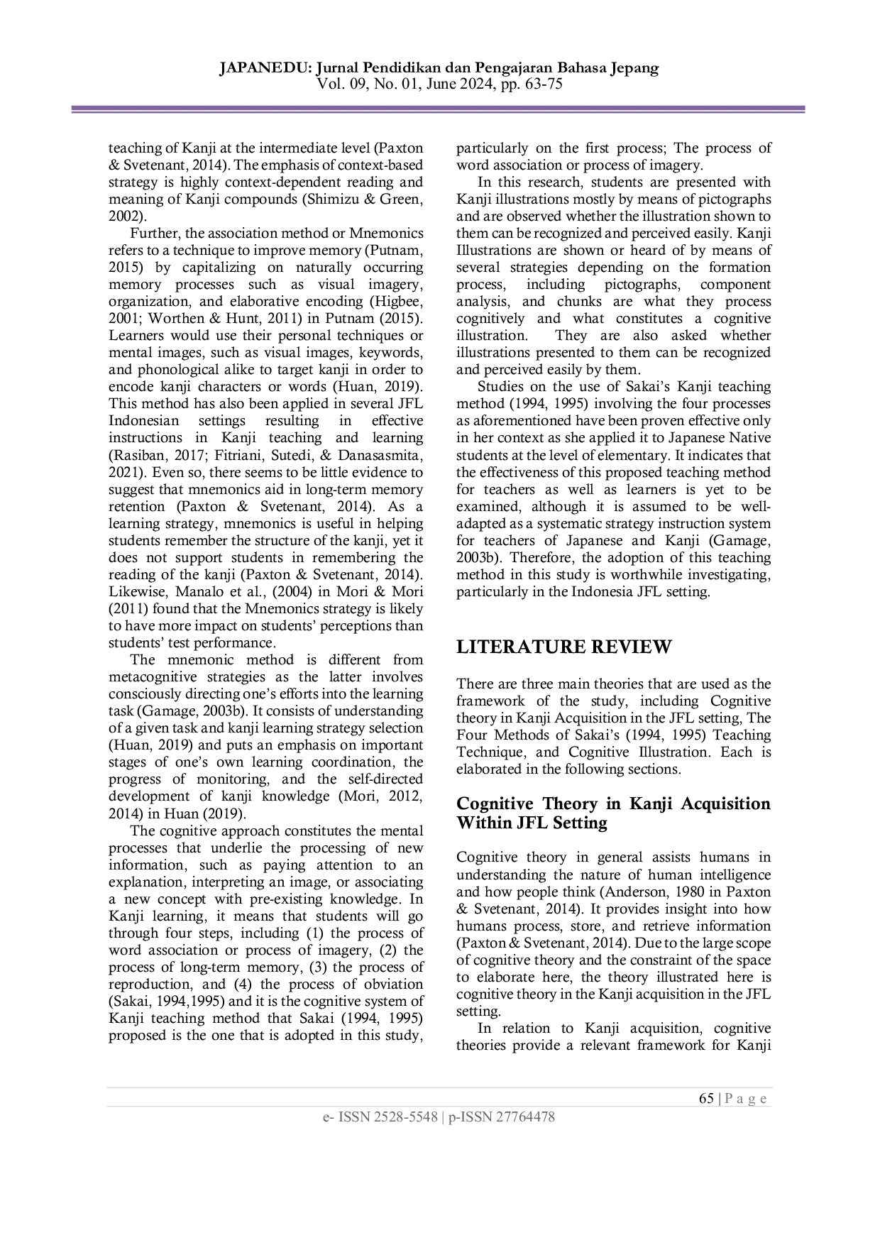 JURIS Utilizing Cognitive Illustration as a Kanji Memorization Strategy in Kanji Learning