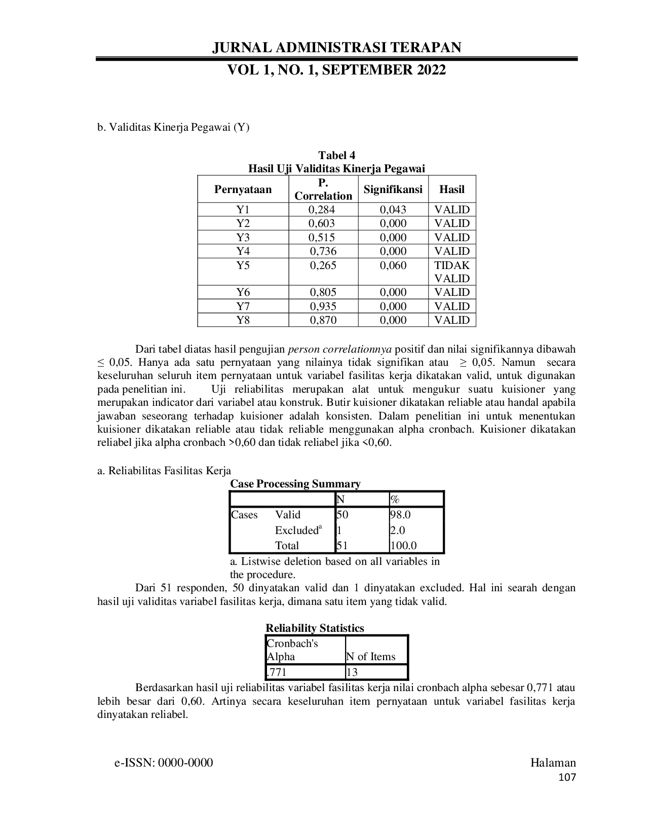 JURIS Pengaruh Fasilitas Kerja Terhadap Kinerja Pegawai Pada Kantor Imigrasi Kelas I Tempat Pemeriksaan Imigrasi TPI Ambon