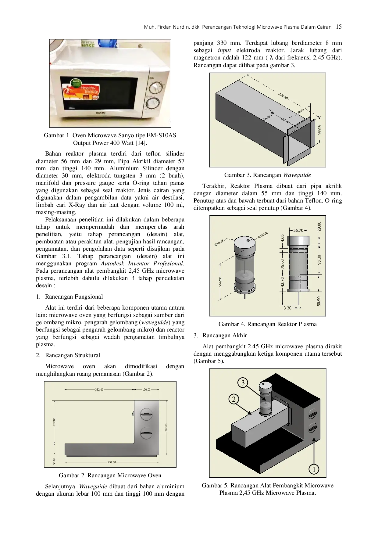 JURIS Perancangan Teknologi Sederhana untuk Membangkitkan Microwave Plasma dalam Cairan