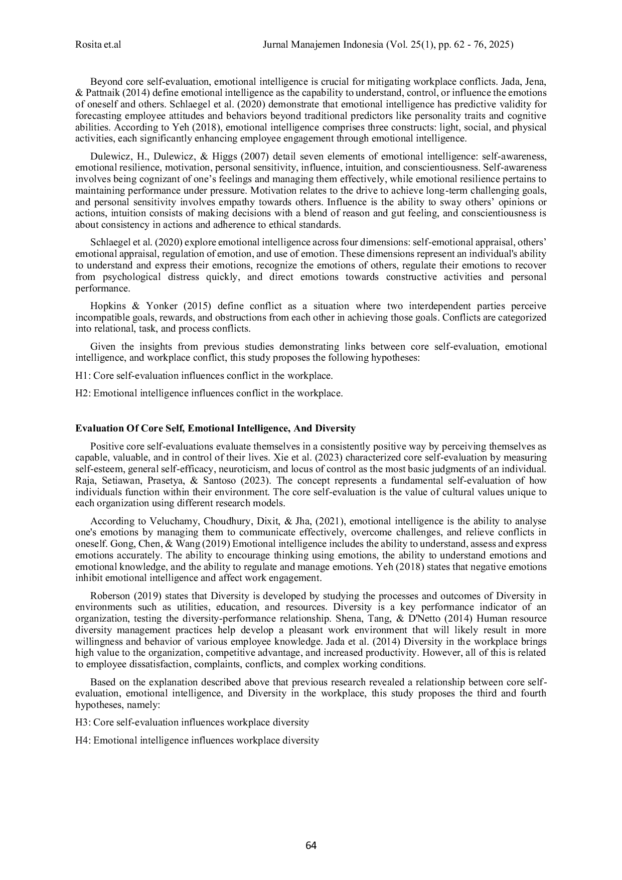JURIS Navigating Workplace Diversity The Roles Of Core Self Evaluation And Emotional Intelligence In Conflict Management