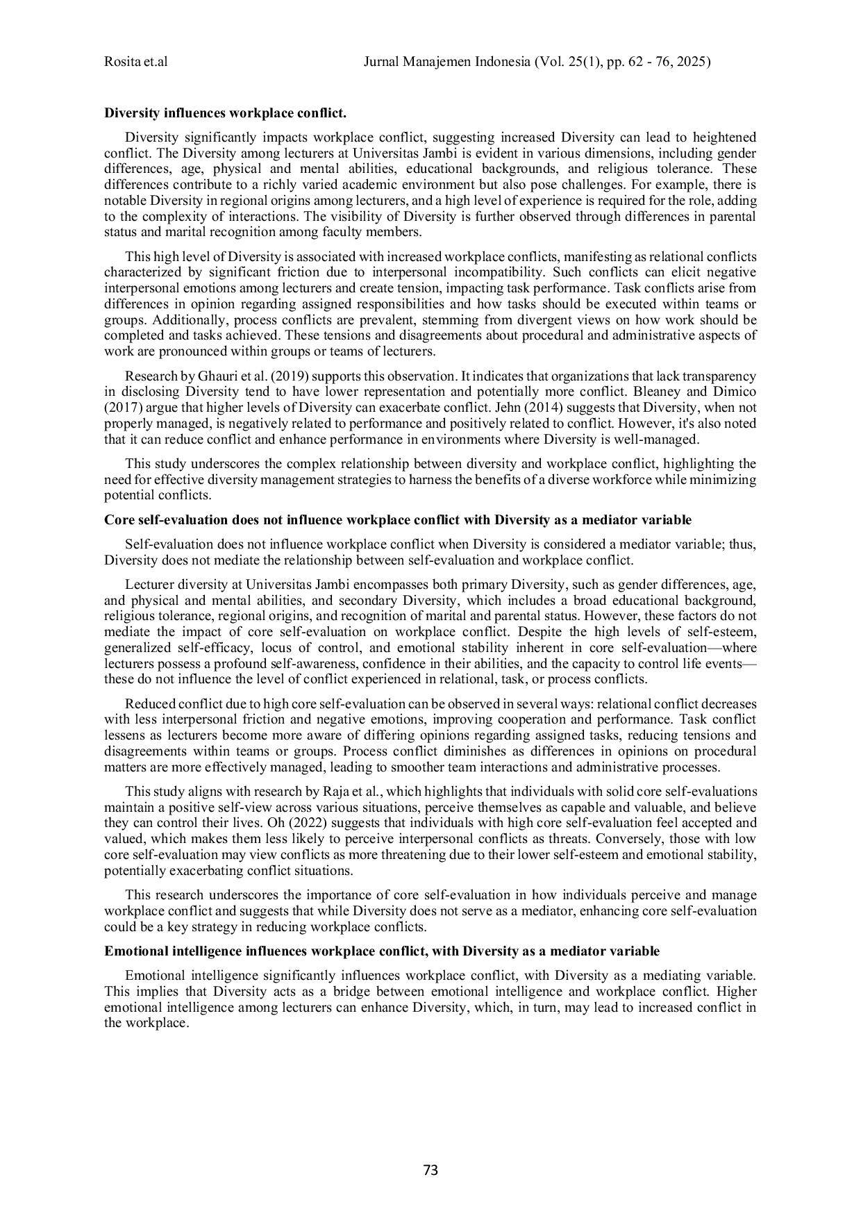 JURIS Navigating Workplace Diversity The Roles Of Core Self Evaluation And Emotional Intelligence In Conflict Management