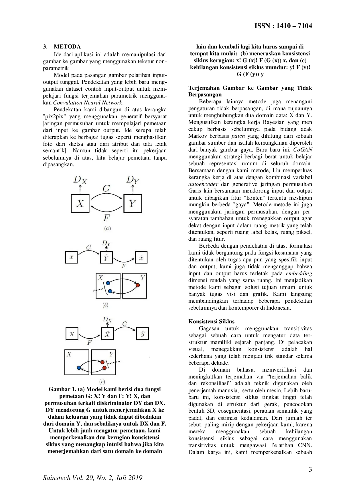 JURIS Manipulasi Gambar Menggunakan Jaringan Adversarial Siklus Konsisten