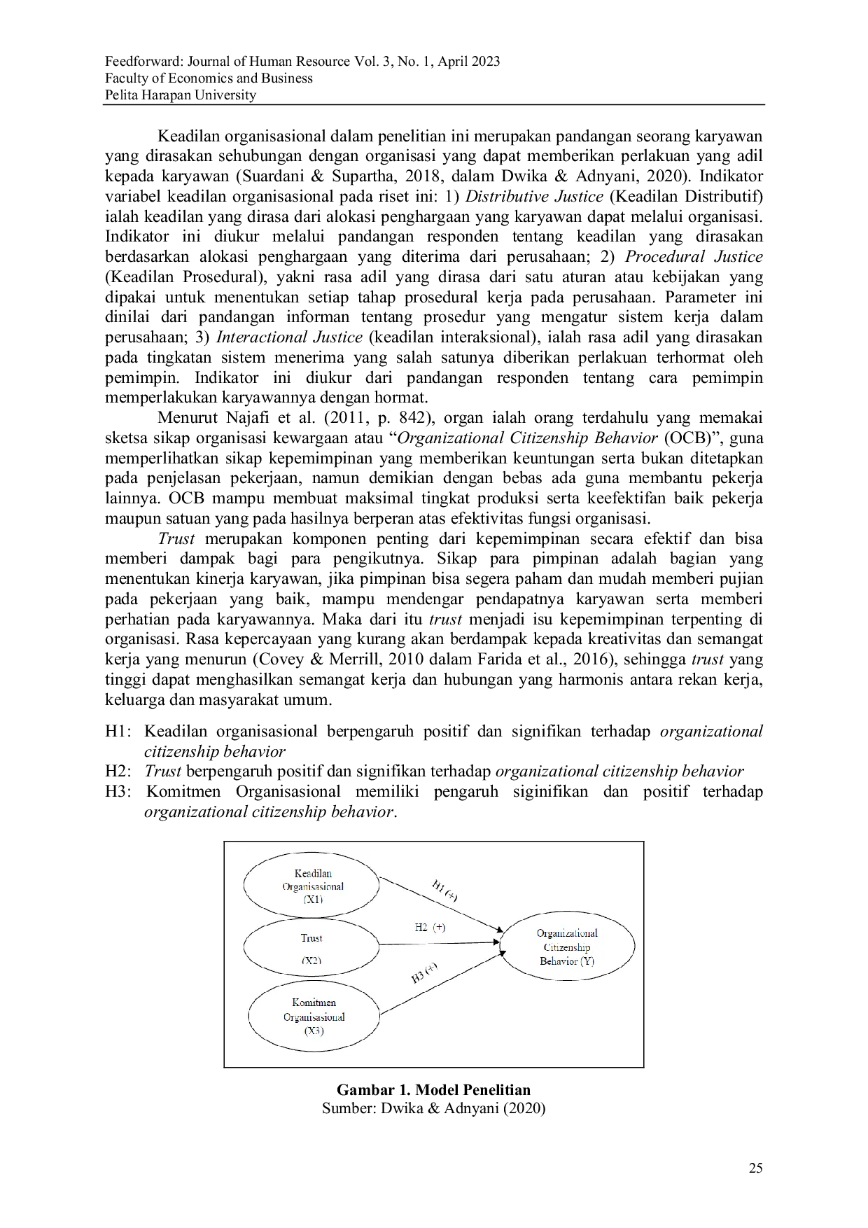 JURIS Keadilan Organisasional Trust dan Komitmen Organisasional Berpengaruh Terhadap Organizational Citizenship Behavior pada Karyawan PT Boga Inti Organizational Justice Trust and Organizational Commit