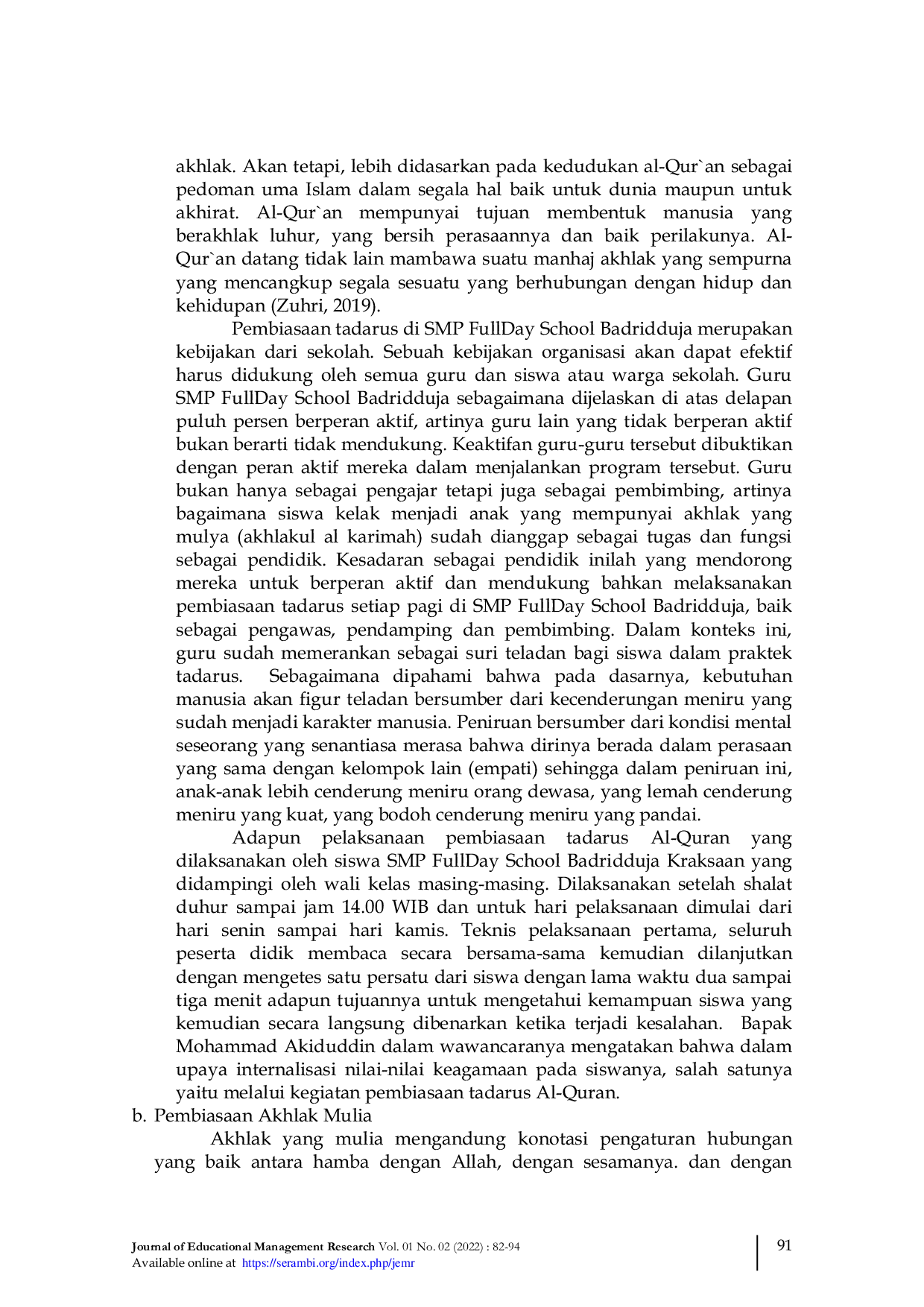 JURIS Internalisasi Nilai Nilai Pendidikan Agama di Sekolah Perspektif Manajemen Pendidikan Islam