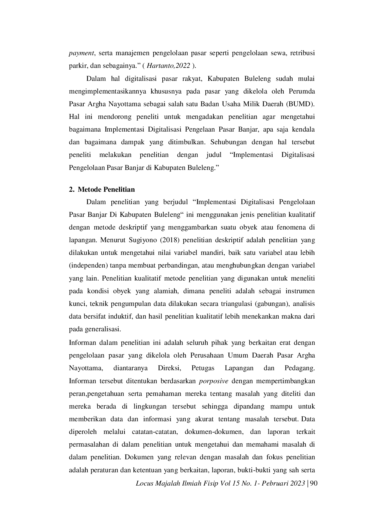 JURIS Implementasi Digitalisasi Pengelolaan Pasar Banjar di Kabupaten Buleleng