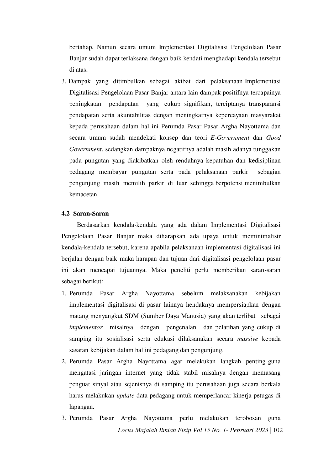 JURIS Implementasi Digitalisasi Pengelolaan Pasar Banjar di Kabupaten Buleleng